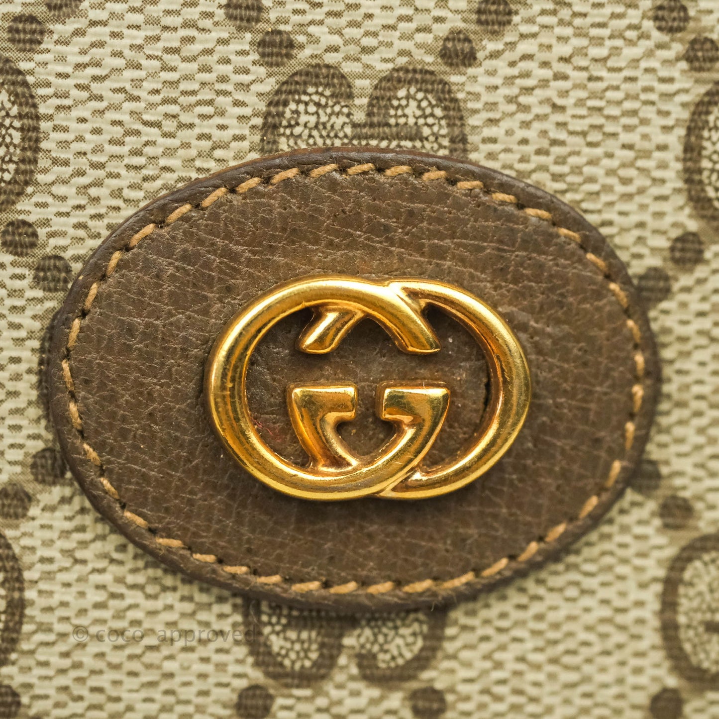 Gucci Vintage GG Monogram Canvas Round Shoulder Bag