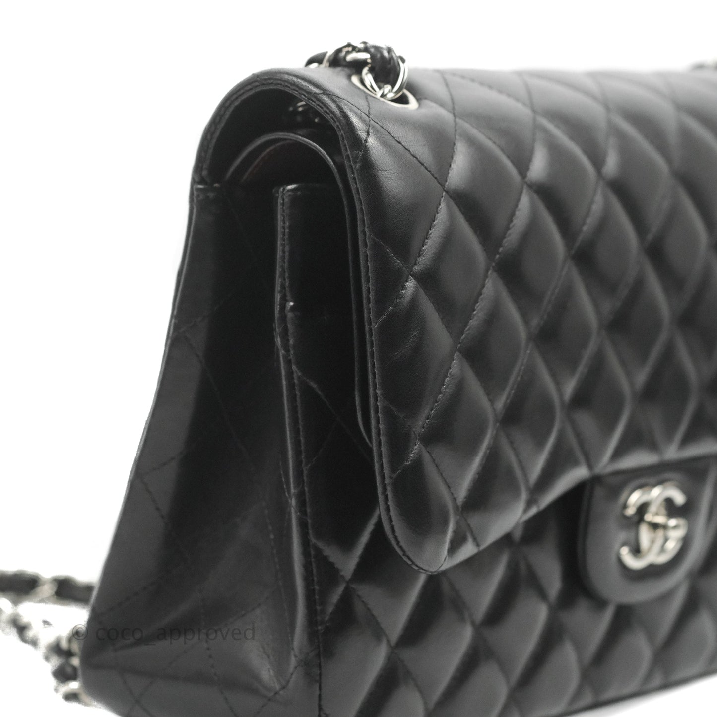 Chanel Jumbo Double Flap Black Lambskin Silver Hardware⁣⁣