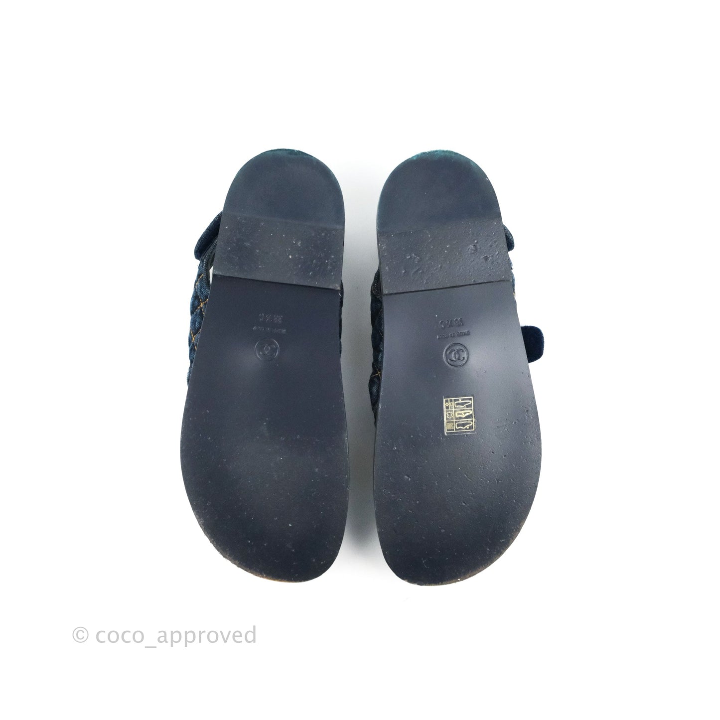 Chanel Denim Dad Sandals Size 38.5