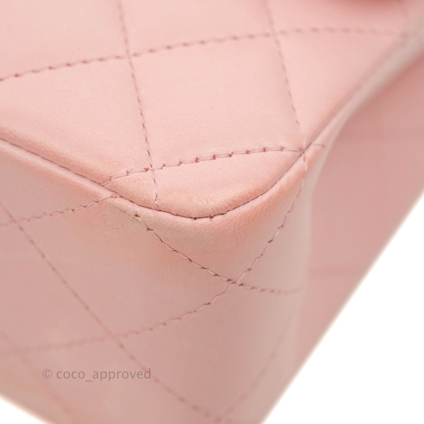 Chanel Classic M/L Medium Flap Quilted Pink Lambskin Gold Hardware