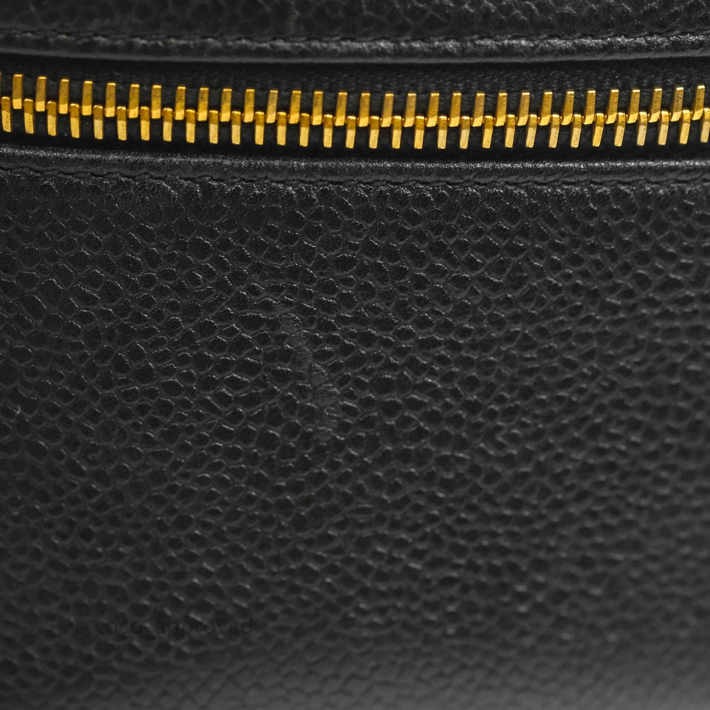 Chanel Vintage Vanity Case Black Caviar Gold Hardware