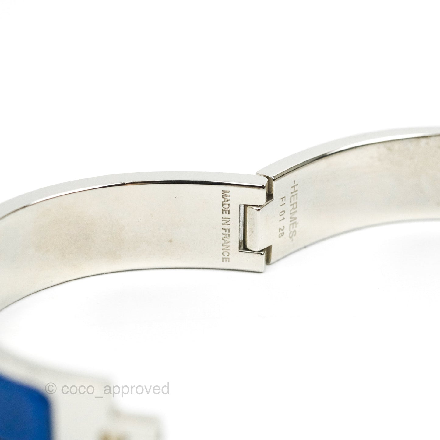 Hermès Clic H Bracelet Blue Palladium Hardware PM