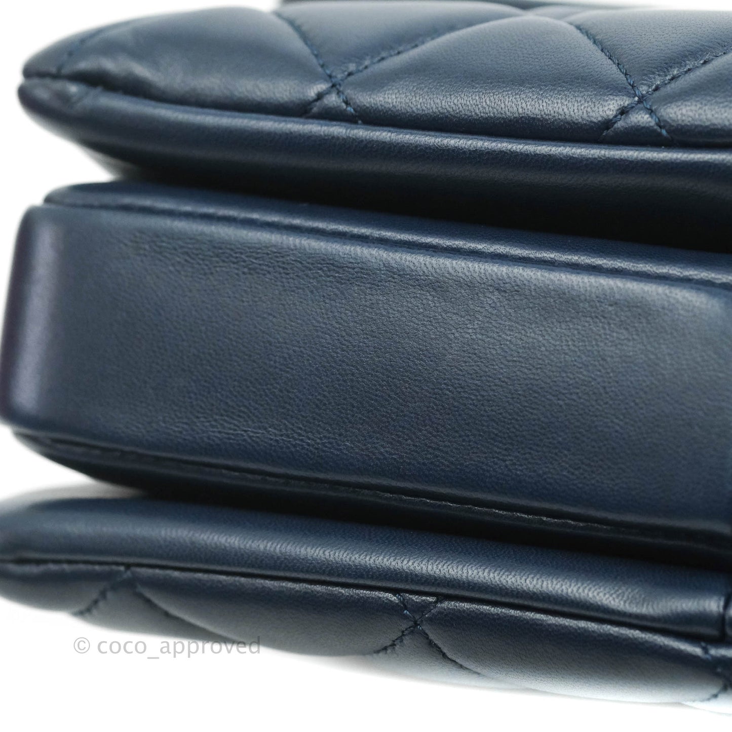Chanel Small Trendy CC Navy Lambskin Gold Hardware