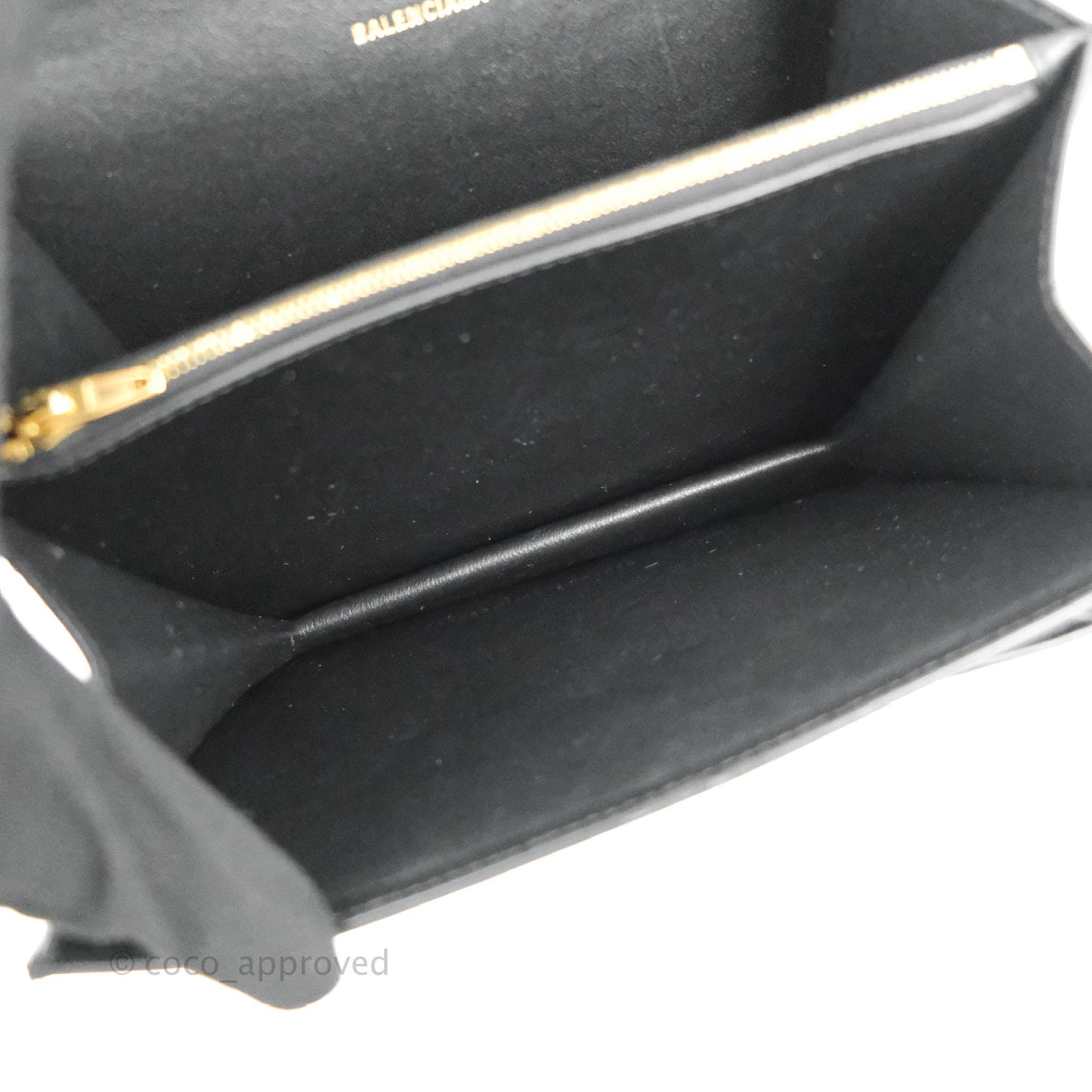 Balenciaga Small Sharp Chain Shoulder Bag Black Box Calfskin