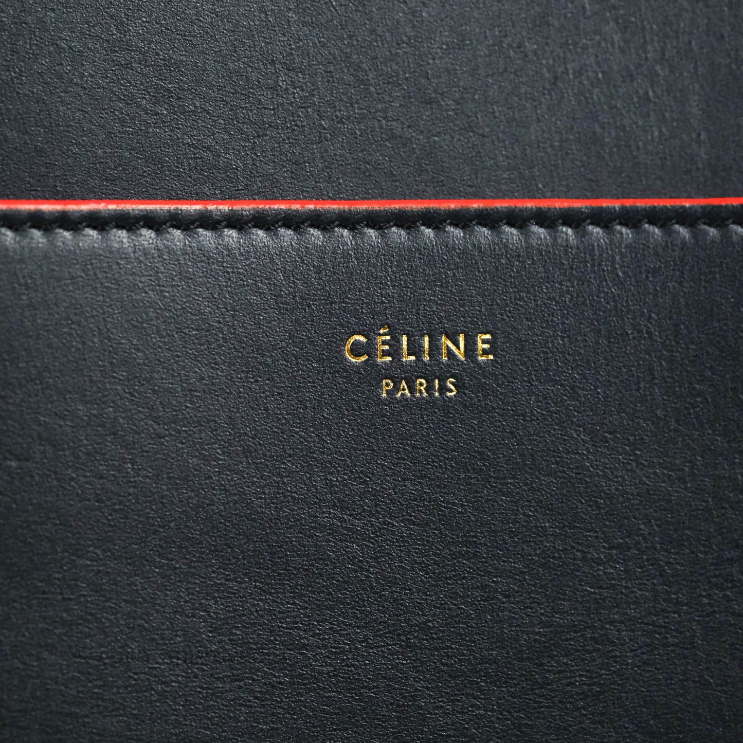 Celine Sangle Bucket Bag Navy Calfskin