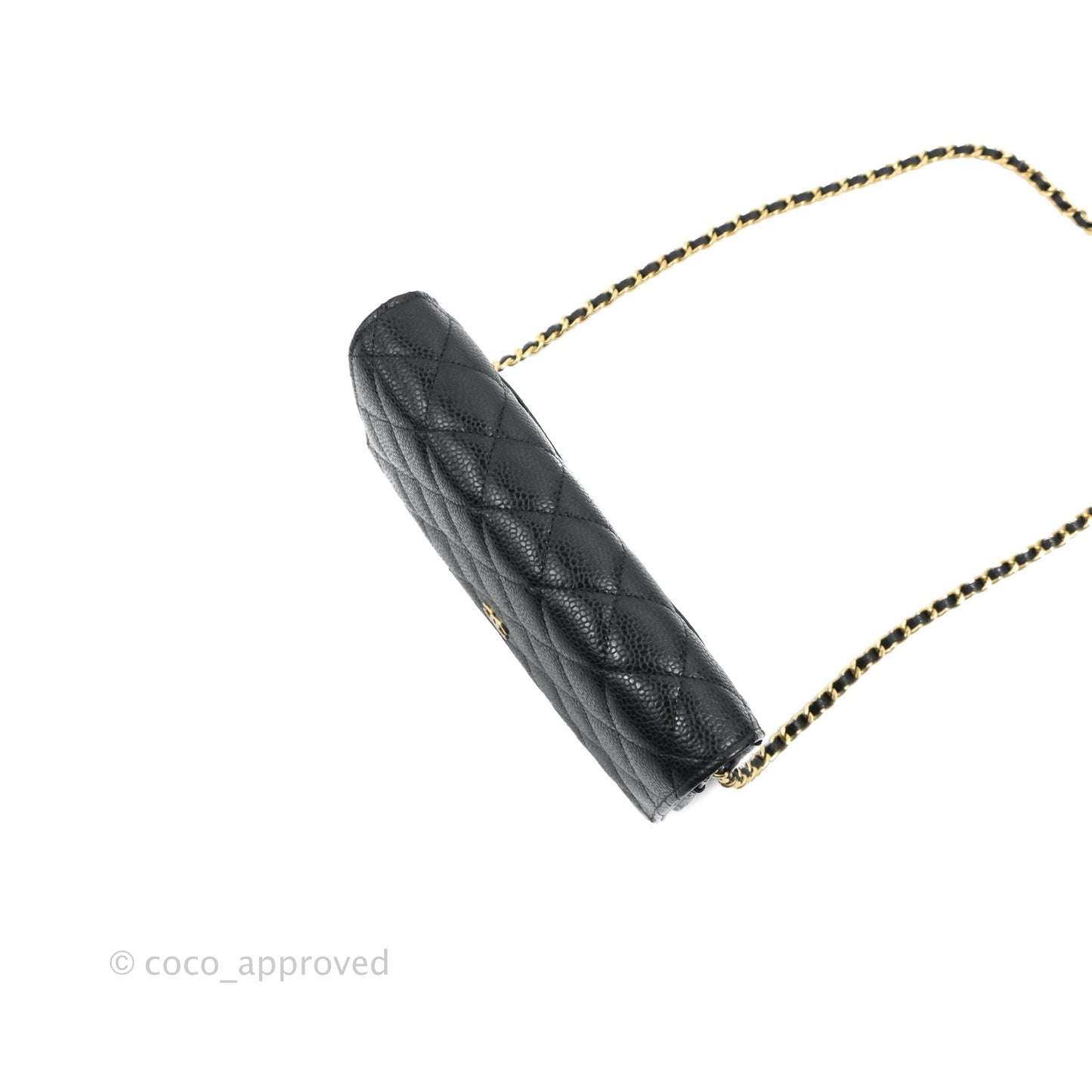 Chanel Quilted Classic WOC Black Caviar Gold Hardware