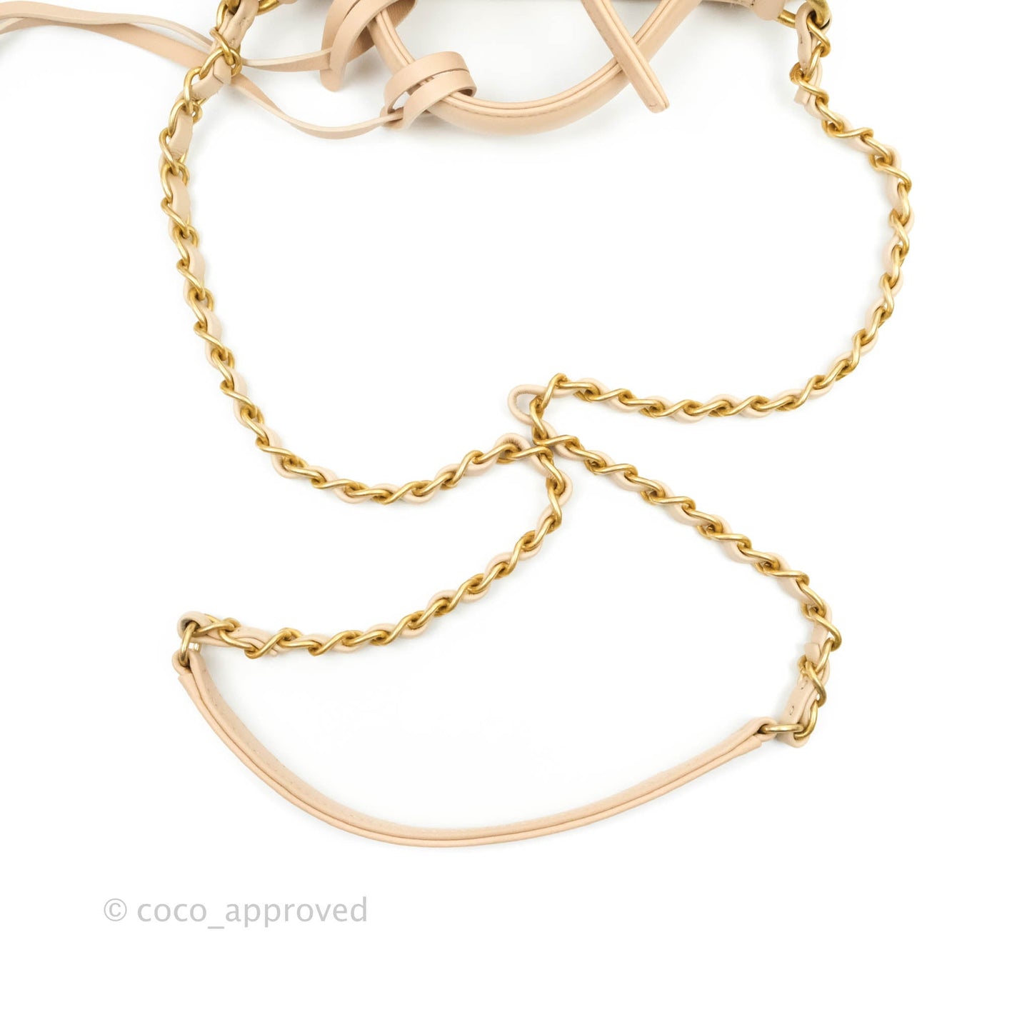 Chanel Quilted Medium CC Filigree Vanity Case Light Beige Caviar Aged Gold Hardware