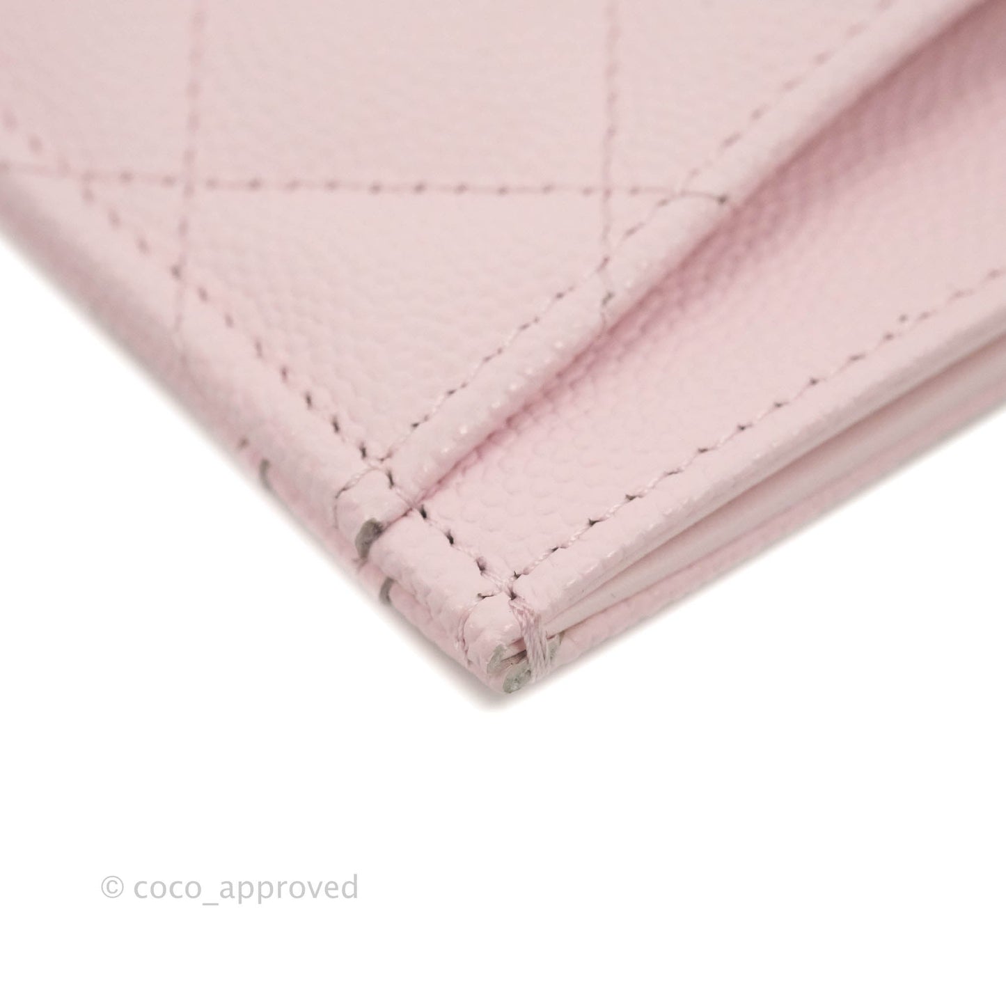 Chanel Classic Flat Card Holder Light Pink Caviar Gold Hardware