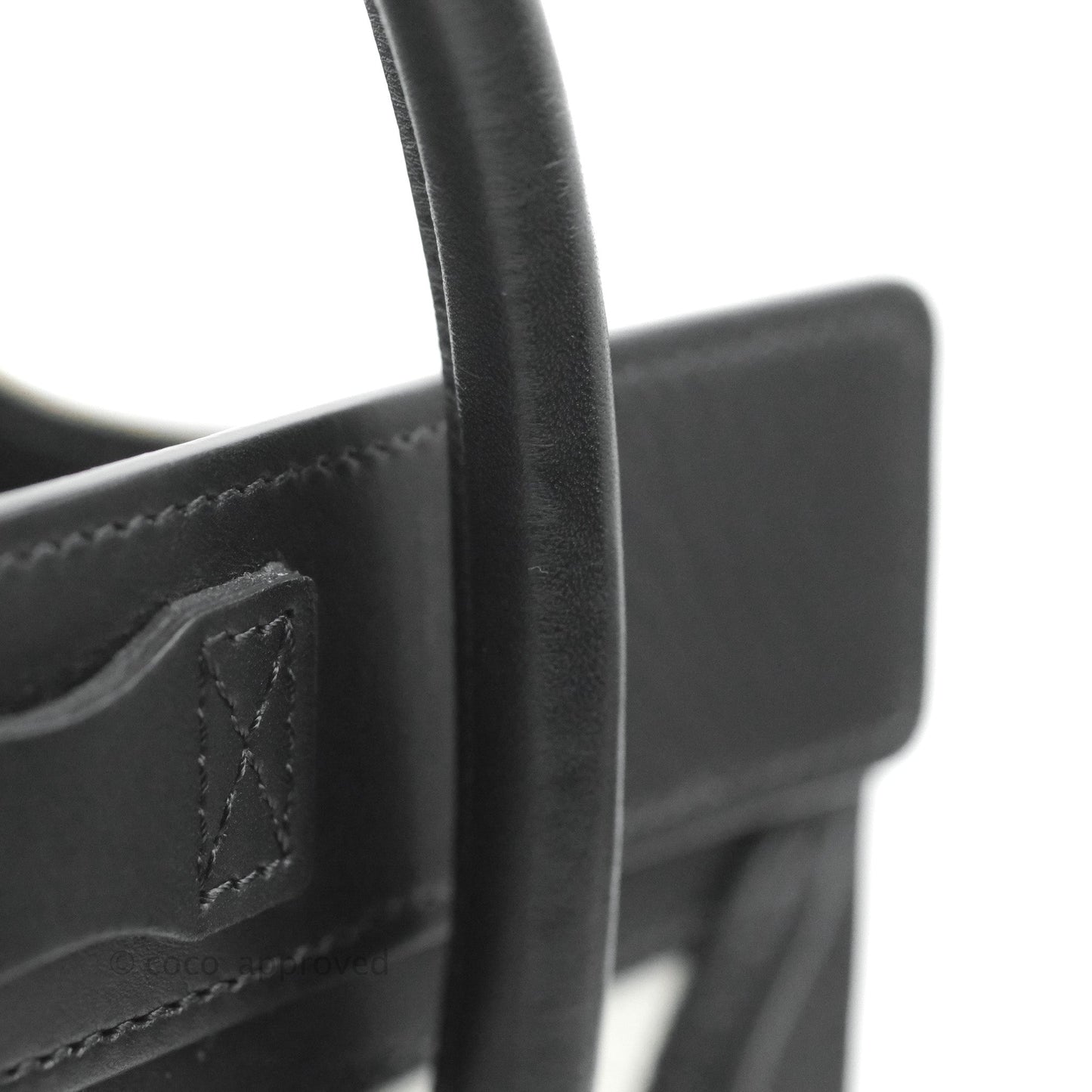 Celine Nano Luggage Bag Tricolour Dune/White/Black Grained Calfskin