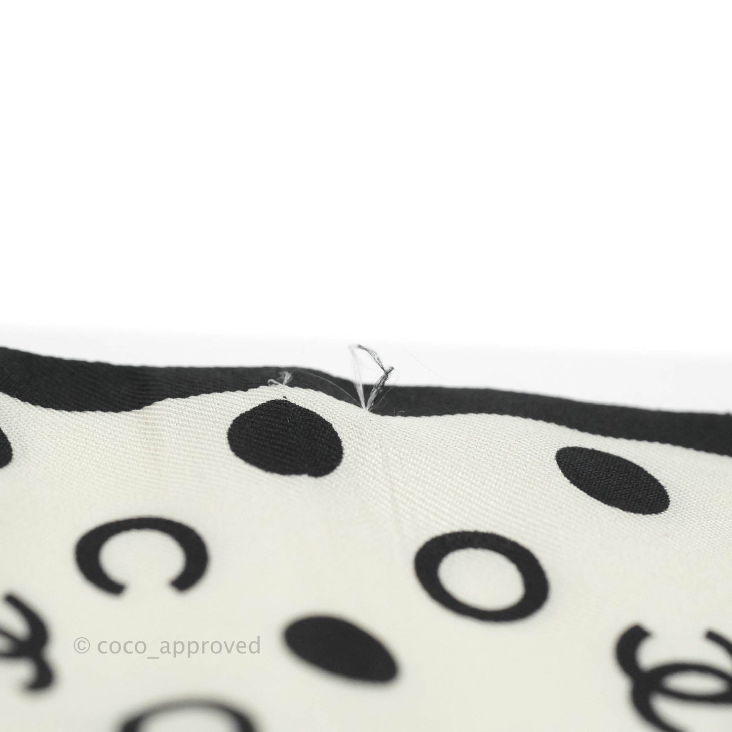 Chanel Coco Bow Silk Hair Accessory Ivory & Black