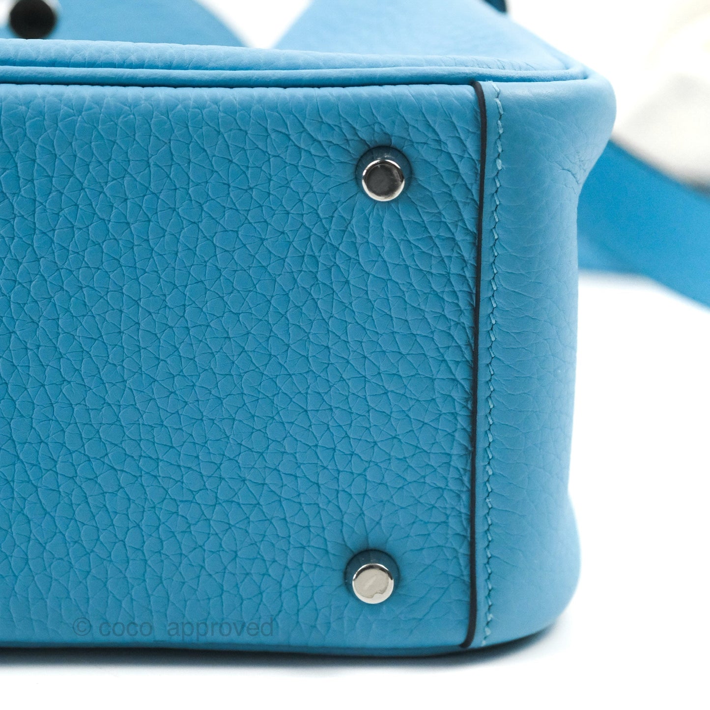 Hermès Mini Lindy 20 Bleu De Nord Clemence Palladium Hardware