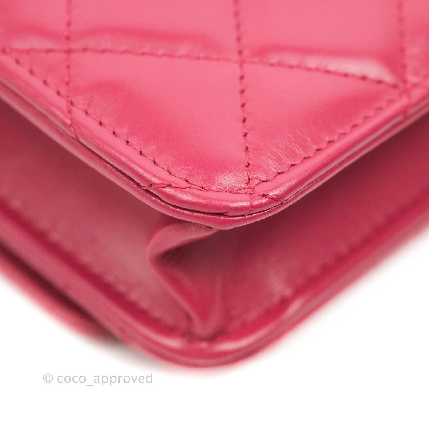 Chanel Quilted Perfect Fit Adjustable Wallet On Chain WOC Pink Calfskin Aged Gold Hardware