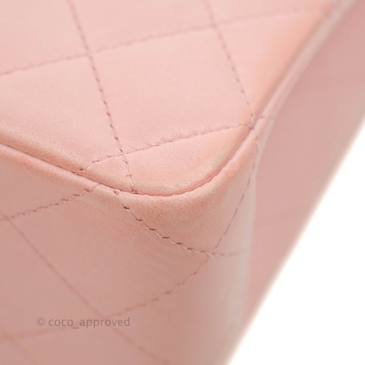 Chanel Classic M/L Medium Flap Quilted Pink Lambskin Gold Hardware