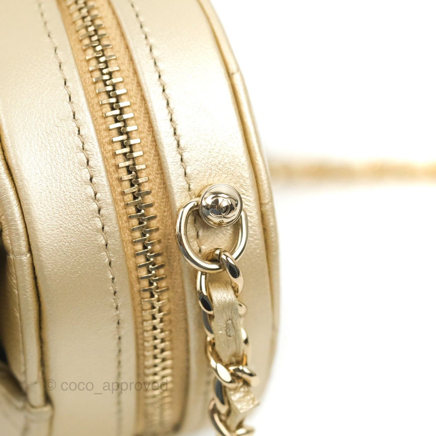 Chanel Small Heart Bag Gold Lambskin Gold Hardware 22S