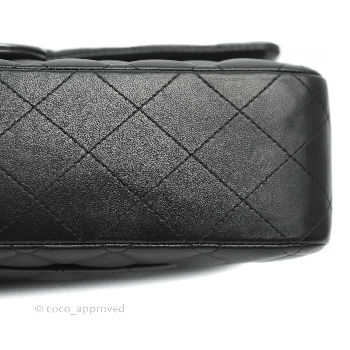 Chanel Classic Quilted M/L Medium Double Flap So Black Lambskin