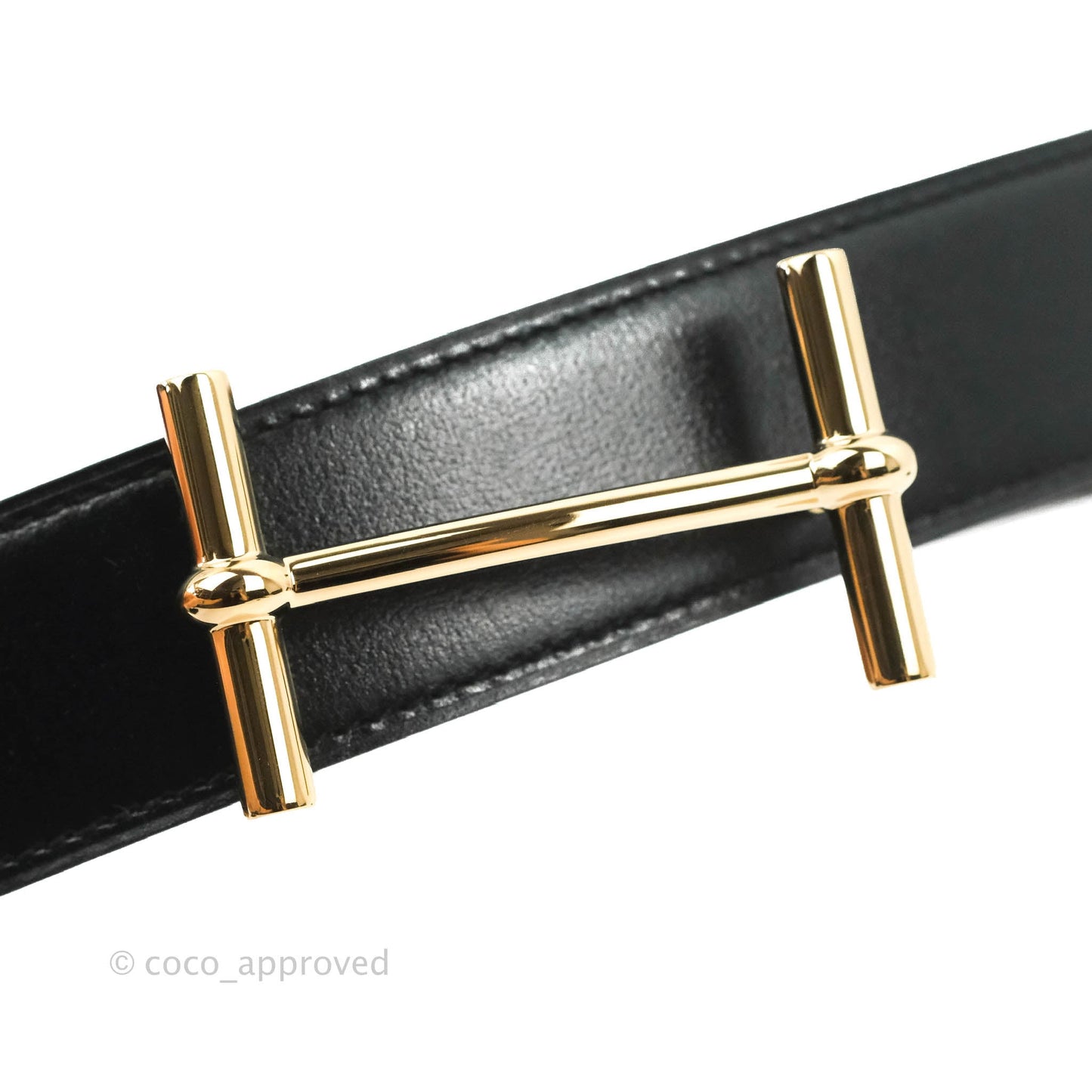 Hermès H d'Ancre Belt Buckle & Reversible Leather Strap Permabrass Hardware