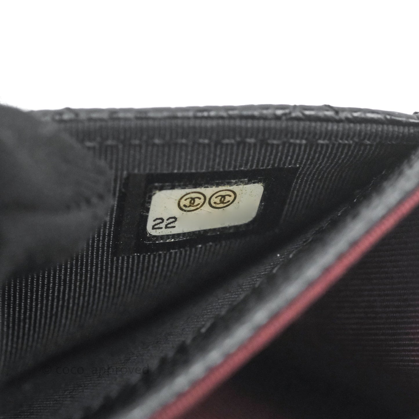 Chanel Quilted Flap Card Holder Black Caviar Silver Hardware