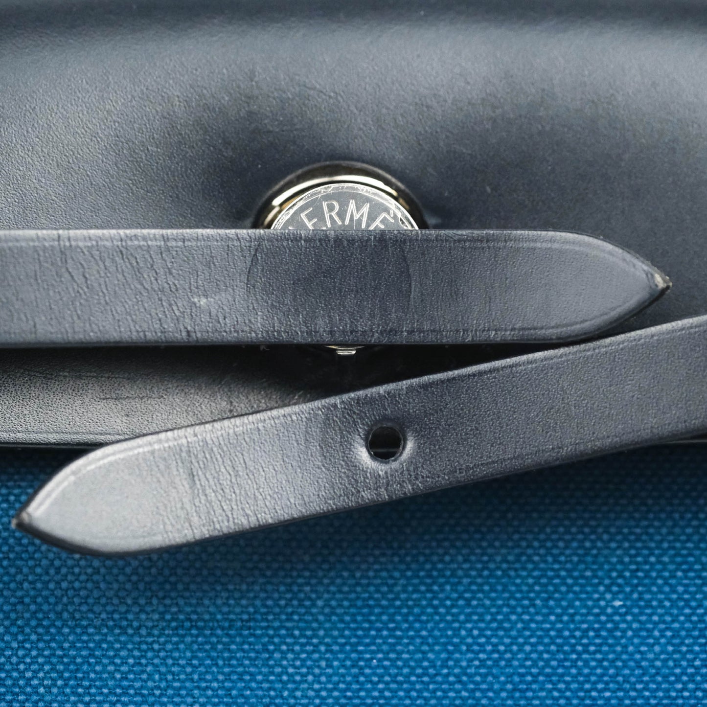 Hermès Herbag Zip 31 Bleu Ocean/Bleu Indigo Canvas Palladium Hardware
