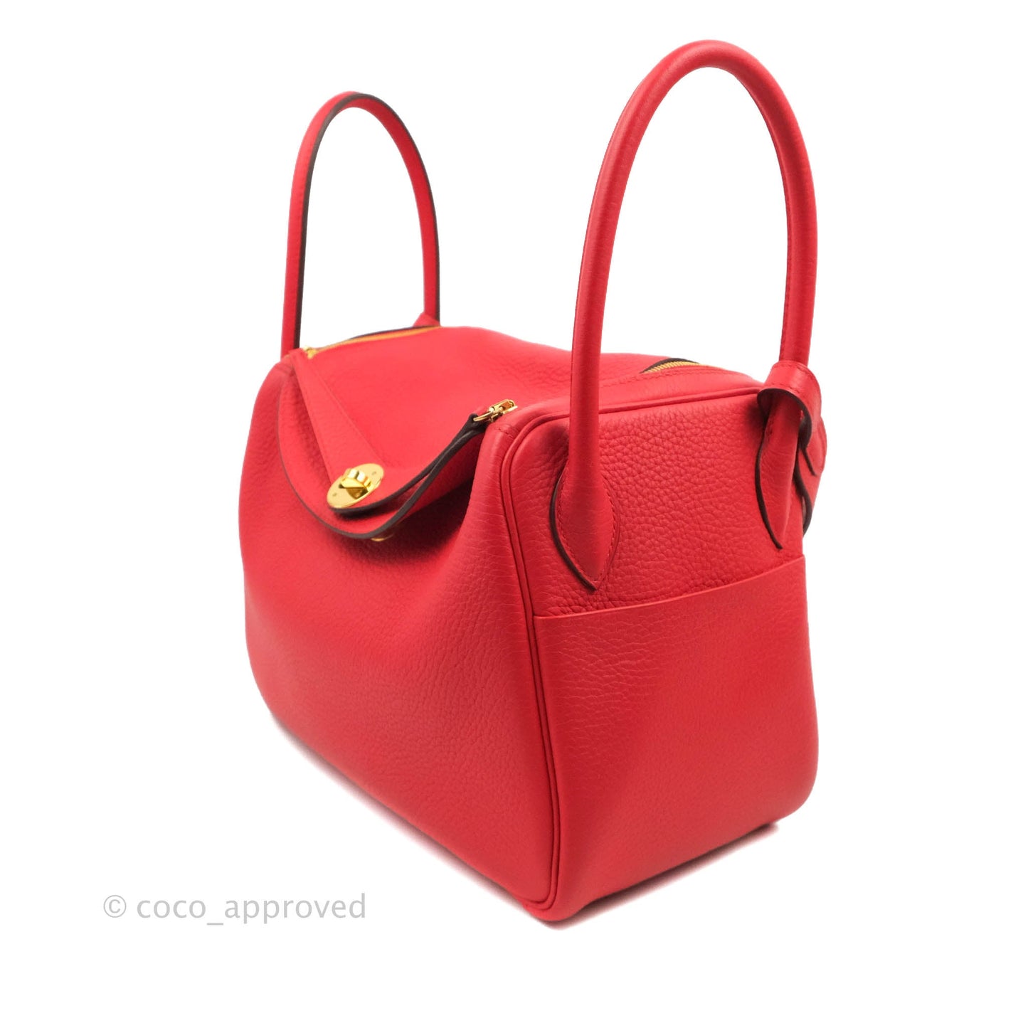 Hermès Lindy 26 Rouge de Coeur Clemence Gold Hardware