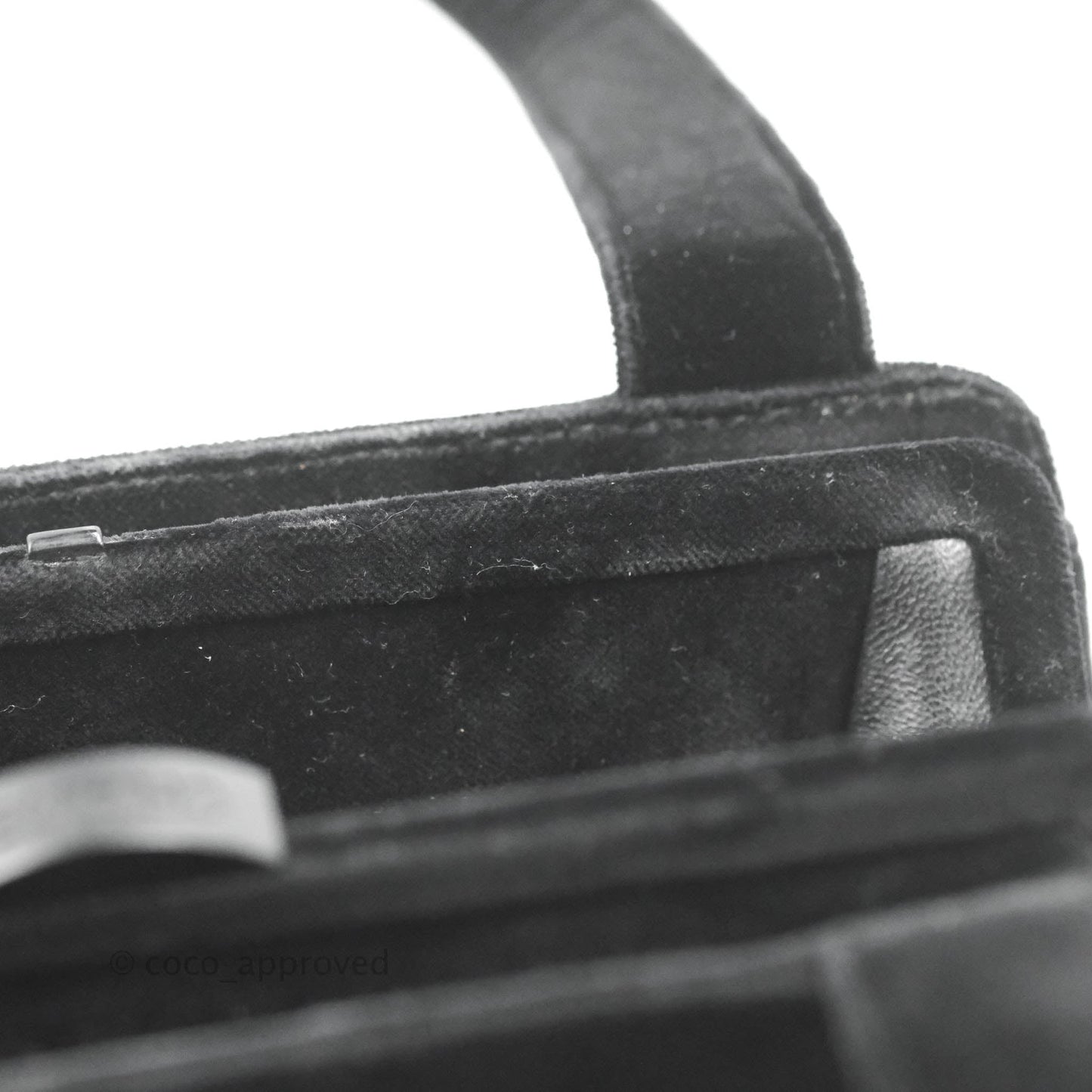 Chanel Vintage CC Handbag So Black Velvet