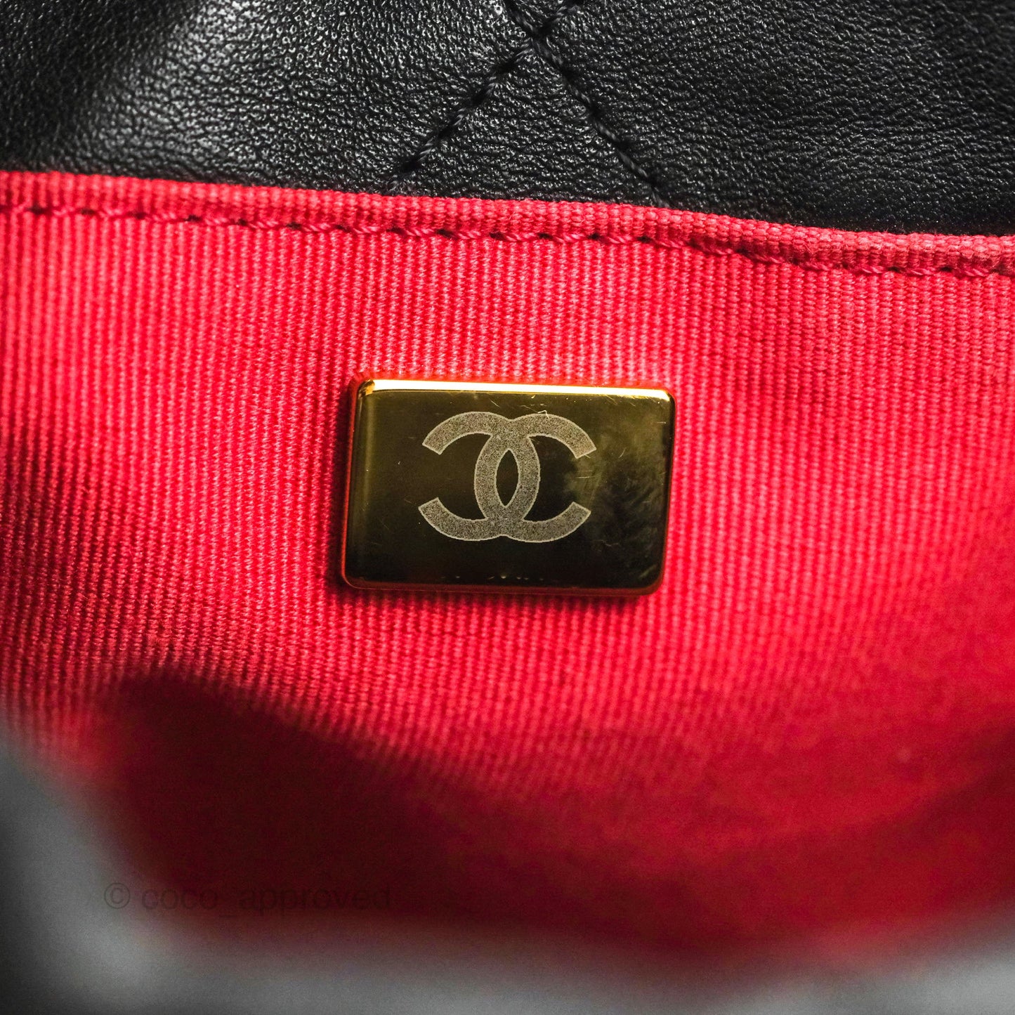 Chanel Quilted My Perfect CC Bucket Drawstring Bag Black Lambskin