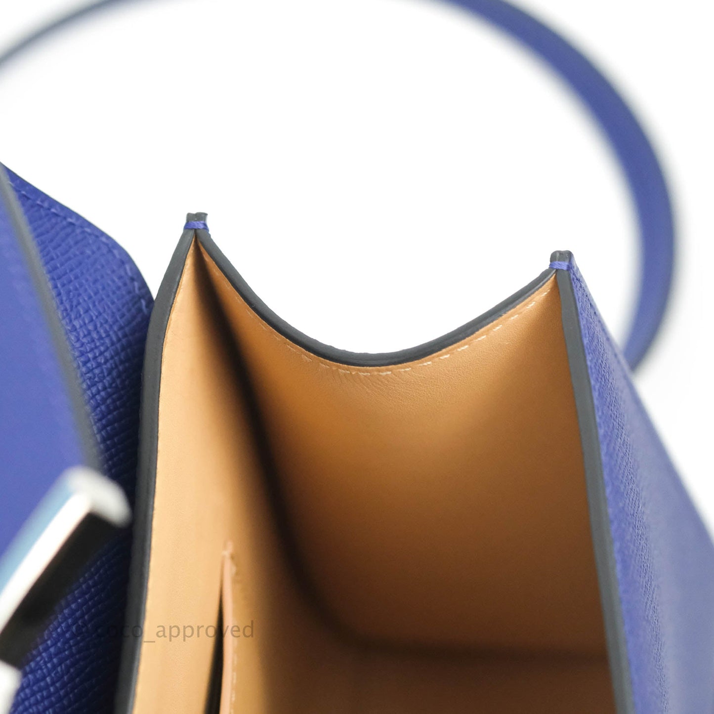 Moynat Gabrielle PM Bag Blue Calfskin Silver Hardware