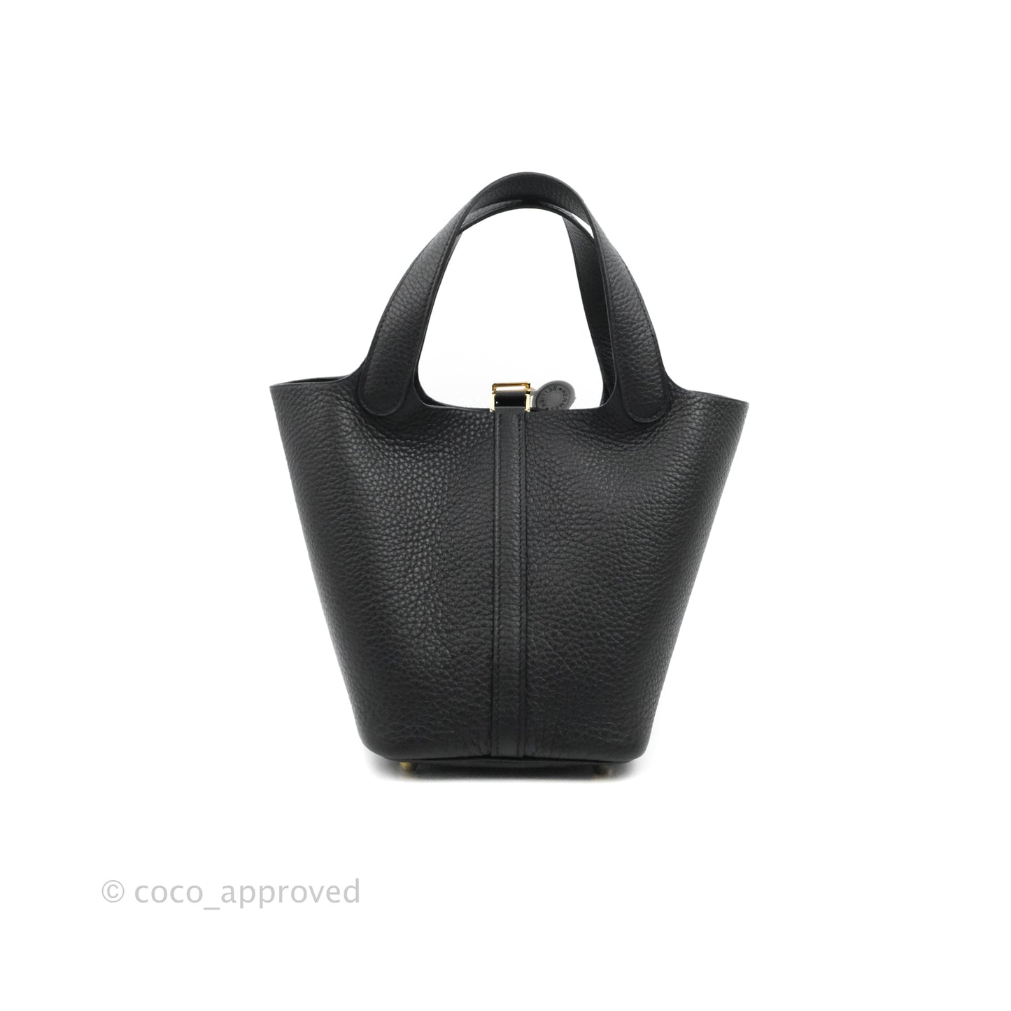 Hermès Picotin Lock 18 Black Clemence Gold Hardware