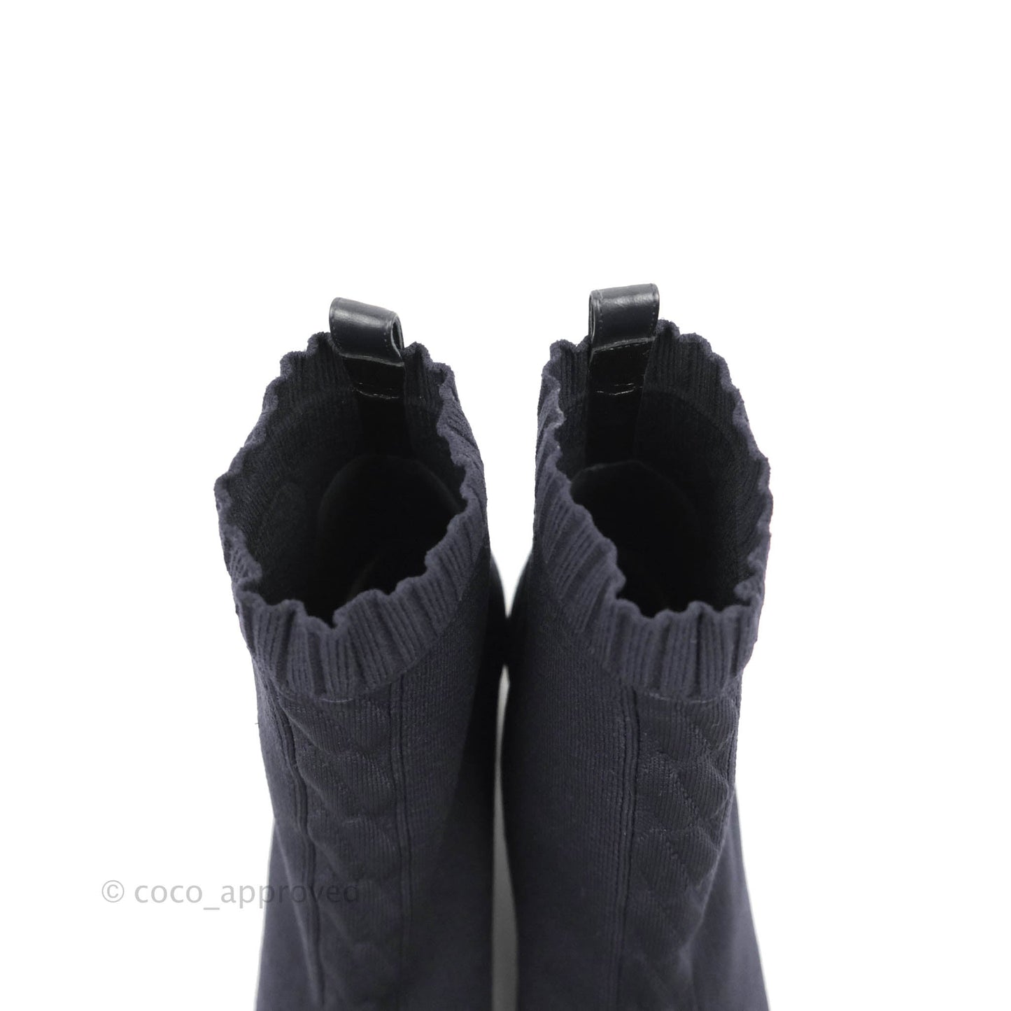 Hermes Knit Calfskin Volver 60 Ankle Boots Black