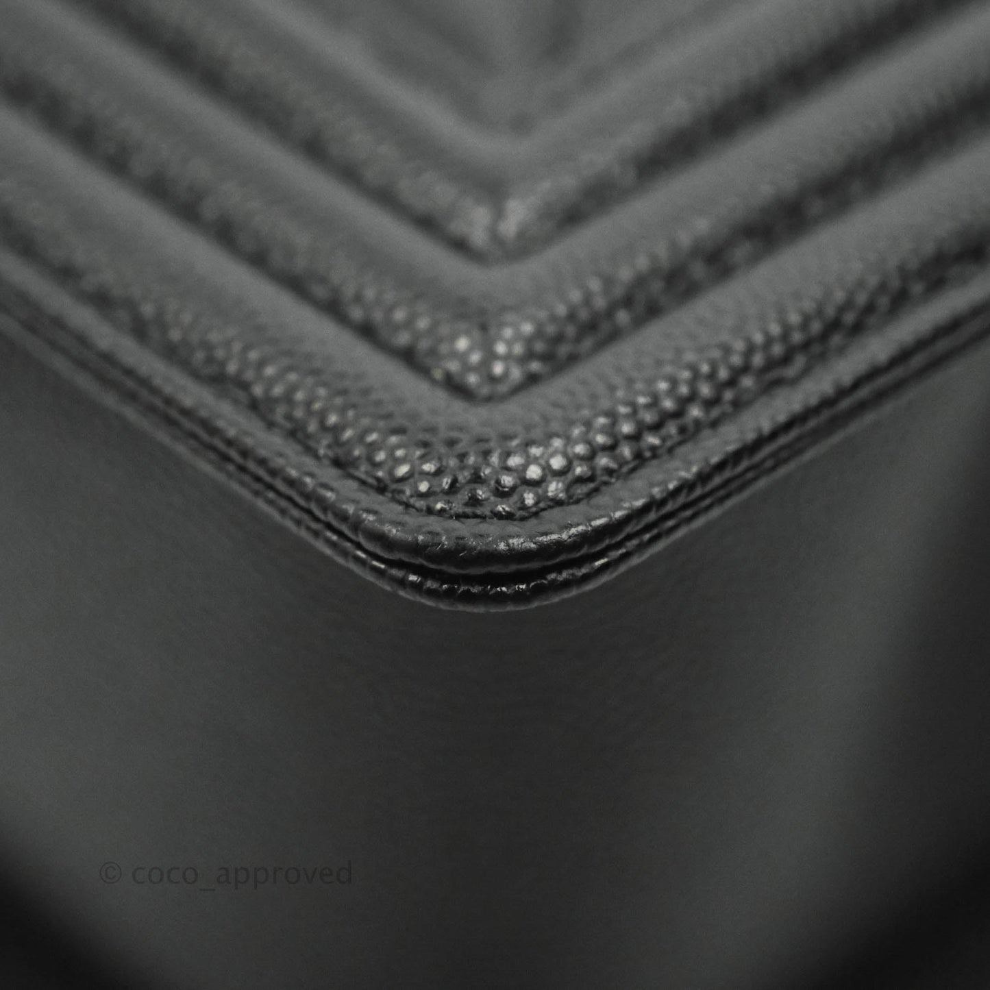Chanel Quilted Medium Boy Black Caviar Aged Gold Hardware