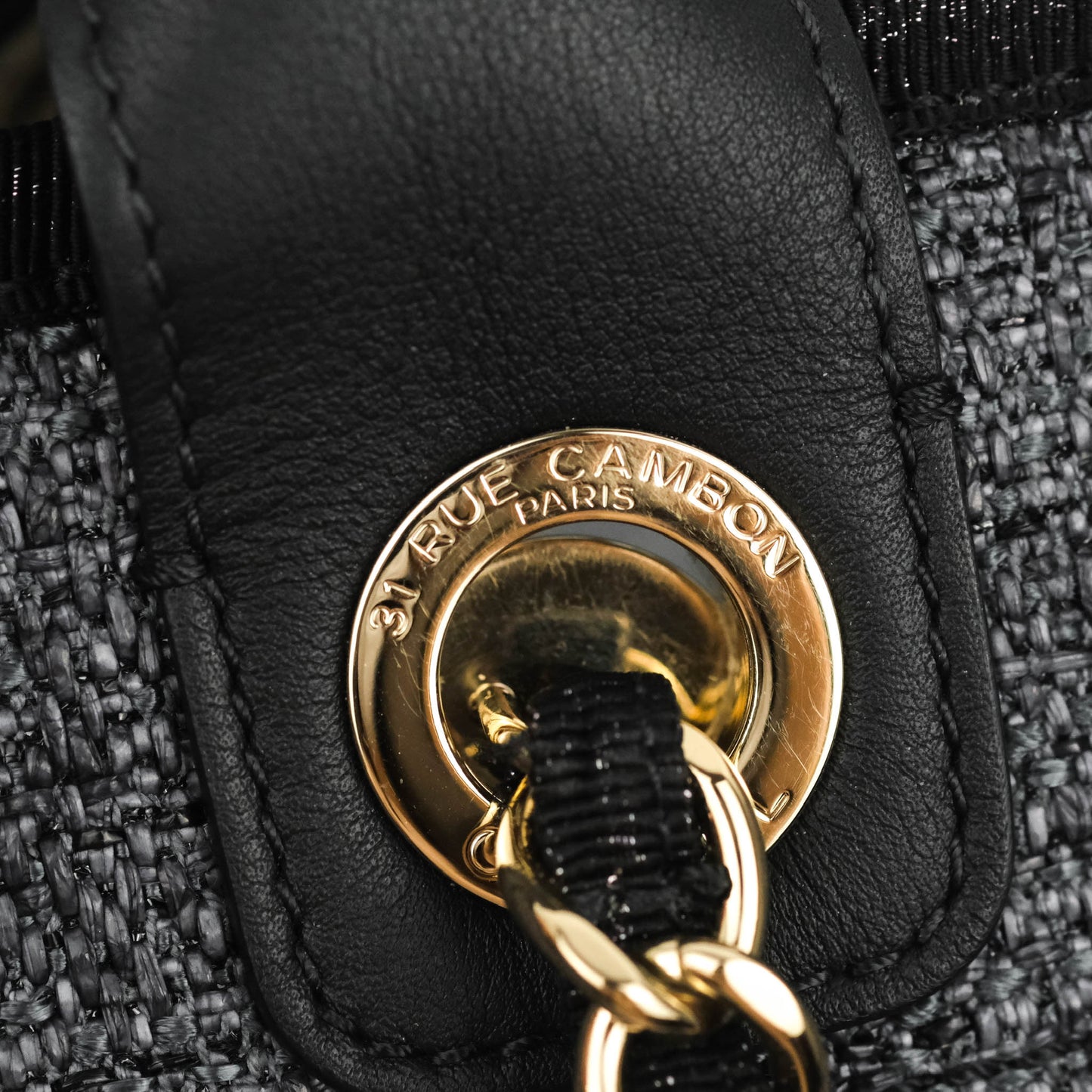 Chanel Canvas Deauville Large Tote Charcoal Grey