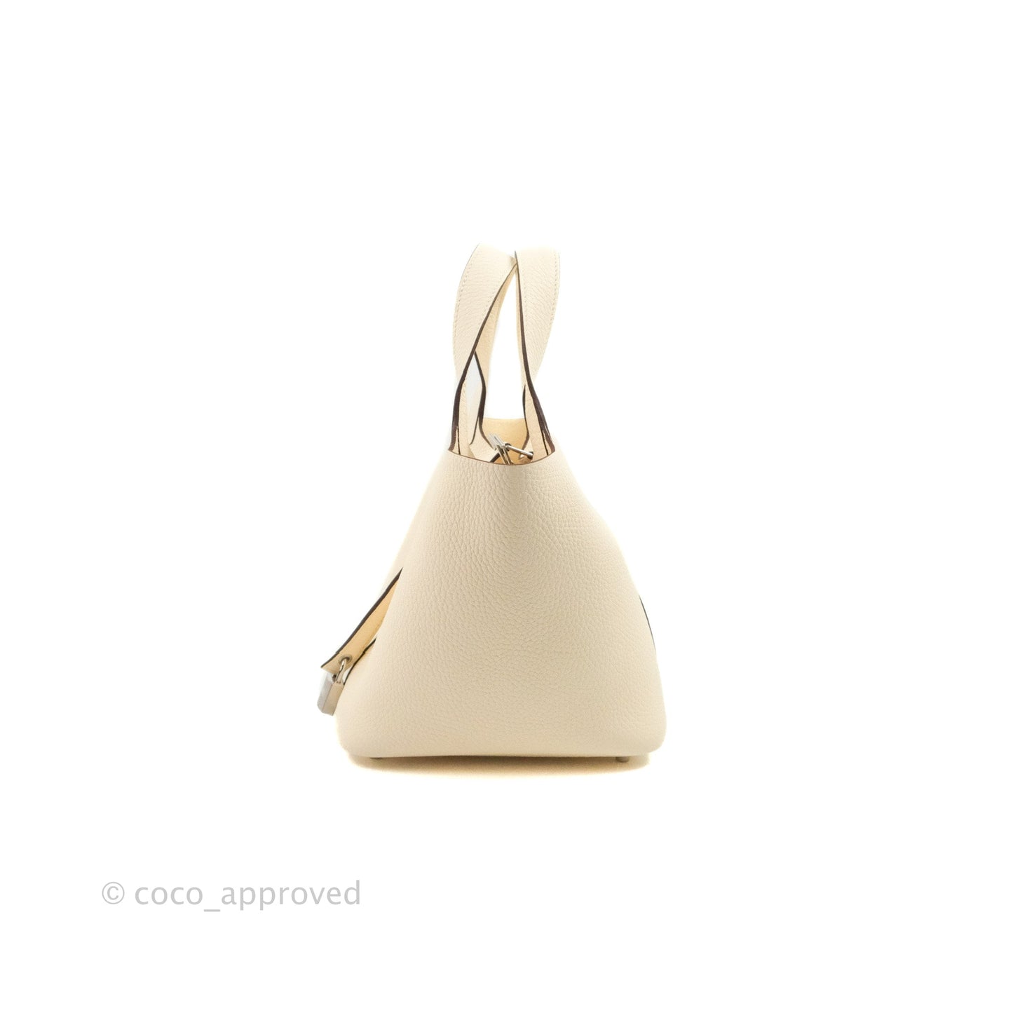 Hermès Picotin Lock 18 PM Nata Clemence Silver Hardware