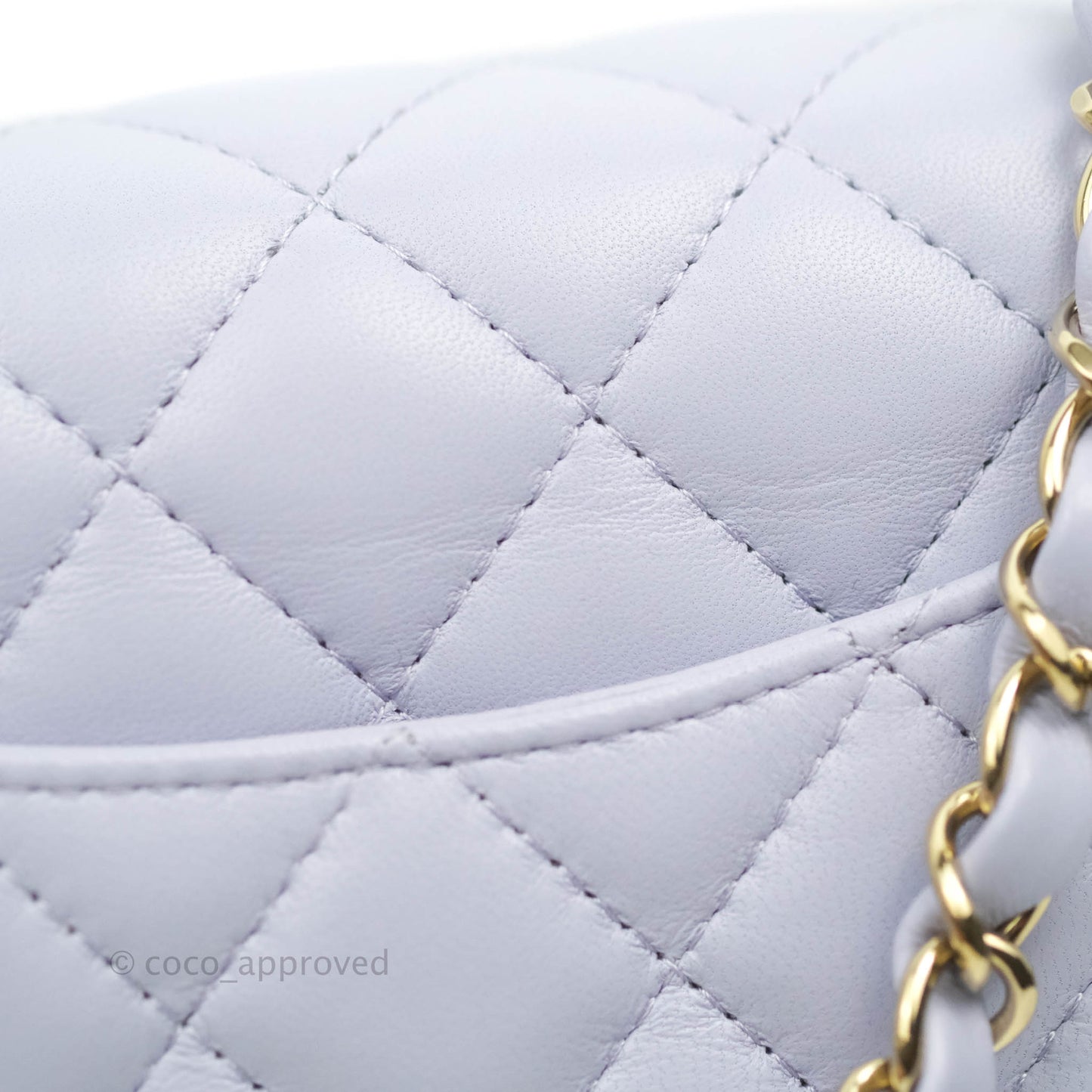 Chanel Quilted Mini Rectangular Lilac Lambskin Gold Hardware 21K