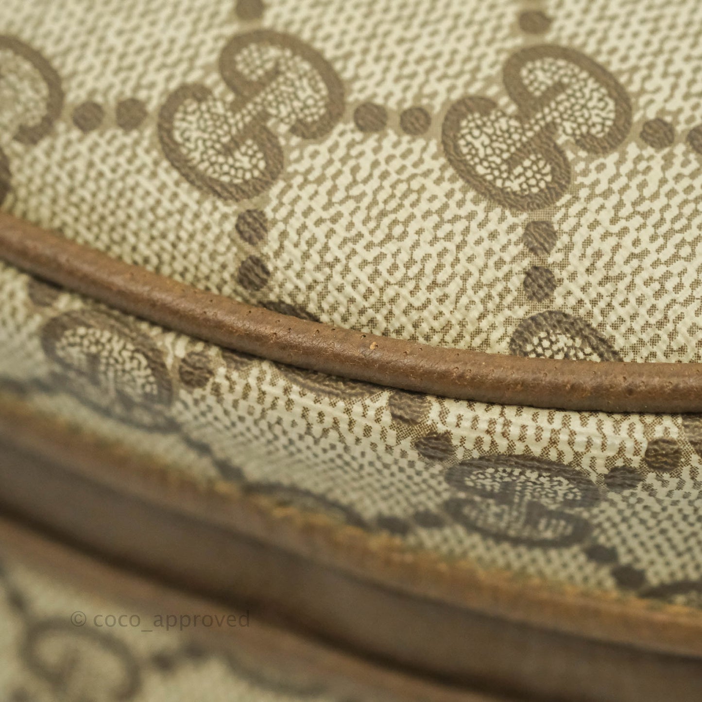 Gucci Vintage GG Monogram Canvas Round Shoulder Bag