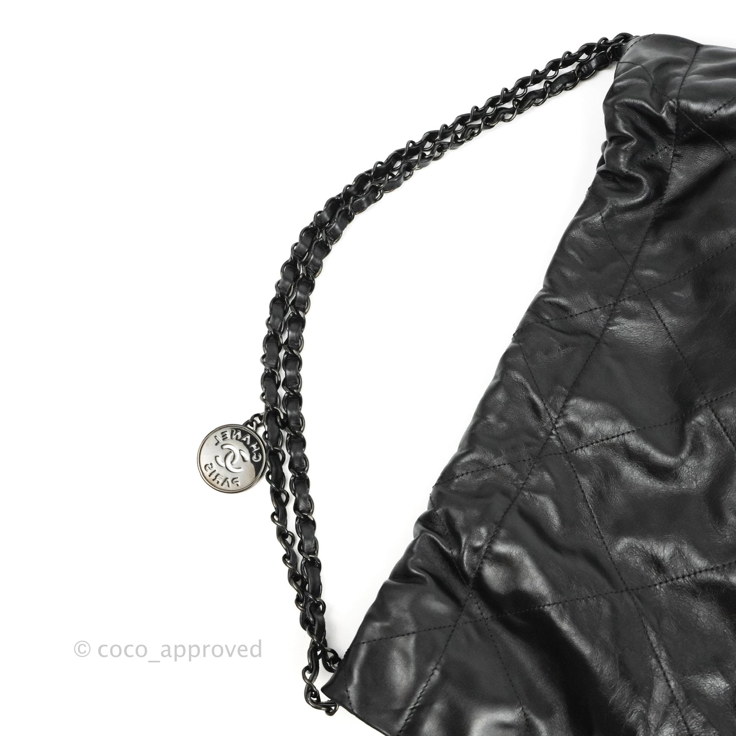Chanel 22 Bag Black Calfskin So Black Hardware