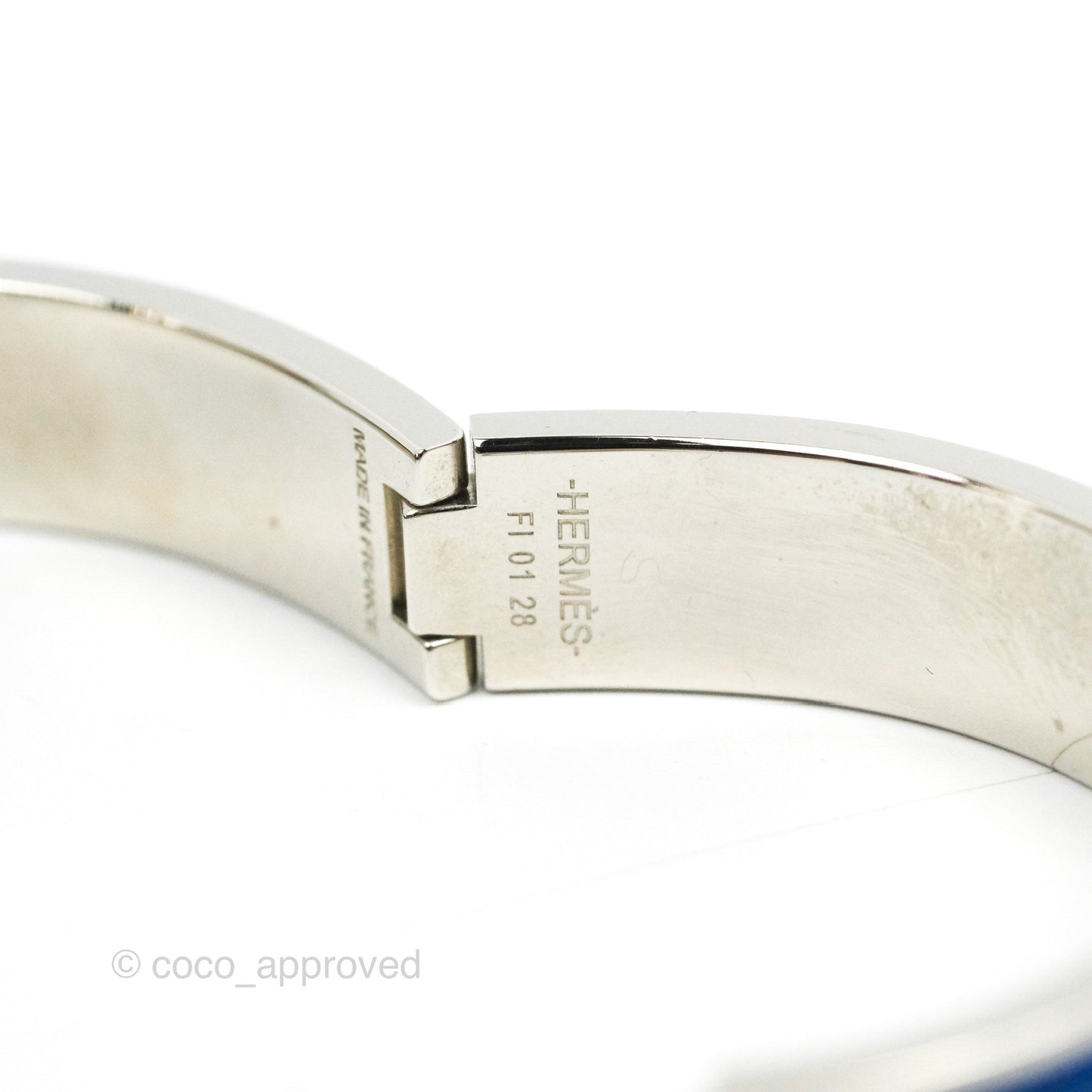Hermès Clic H Bracelet Blue Palladium Hardware PM