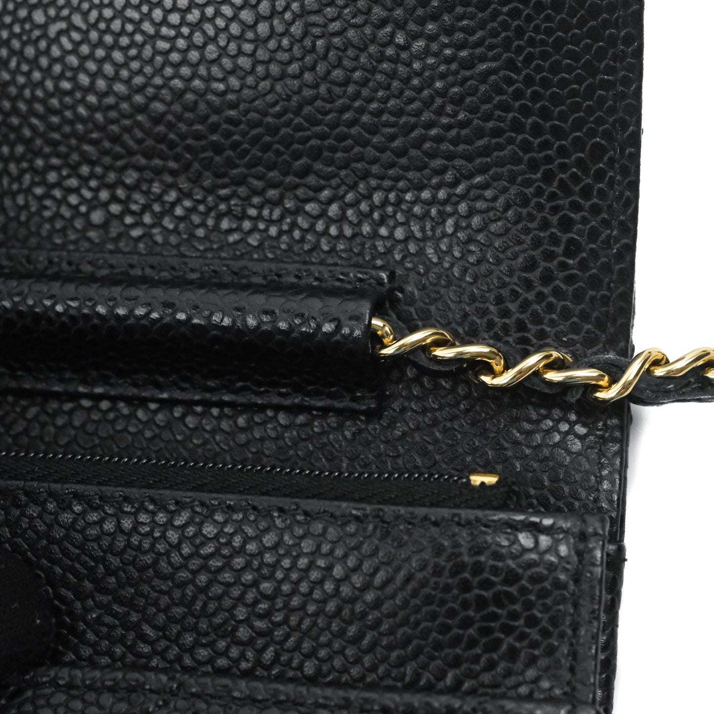 Chanel Quilted Classic WOC Black Caviar Gold Hardware