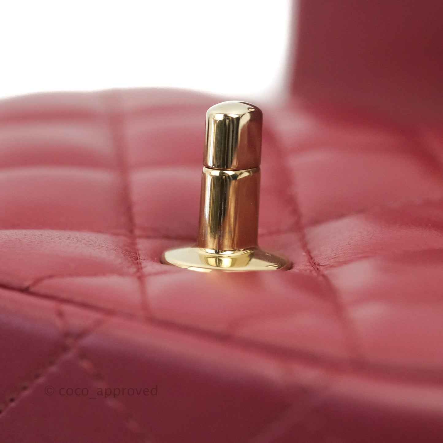 Chanel Quilted Mini Square Burgundy Lambskin Gold Hardware