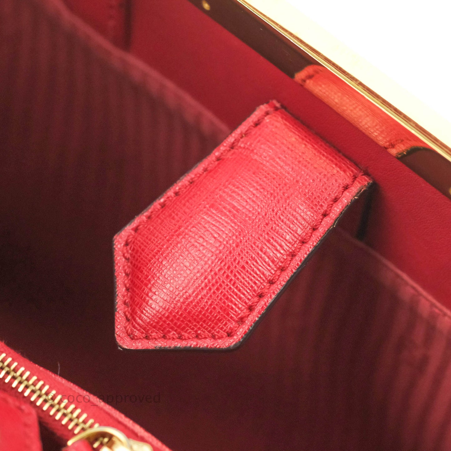 Fendi 2 Jours Red Bag Gold Hardware