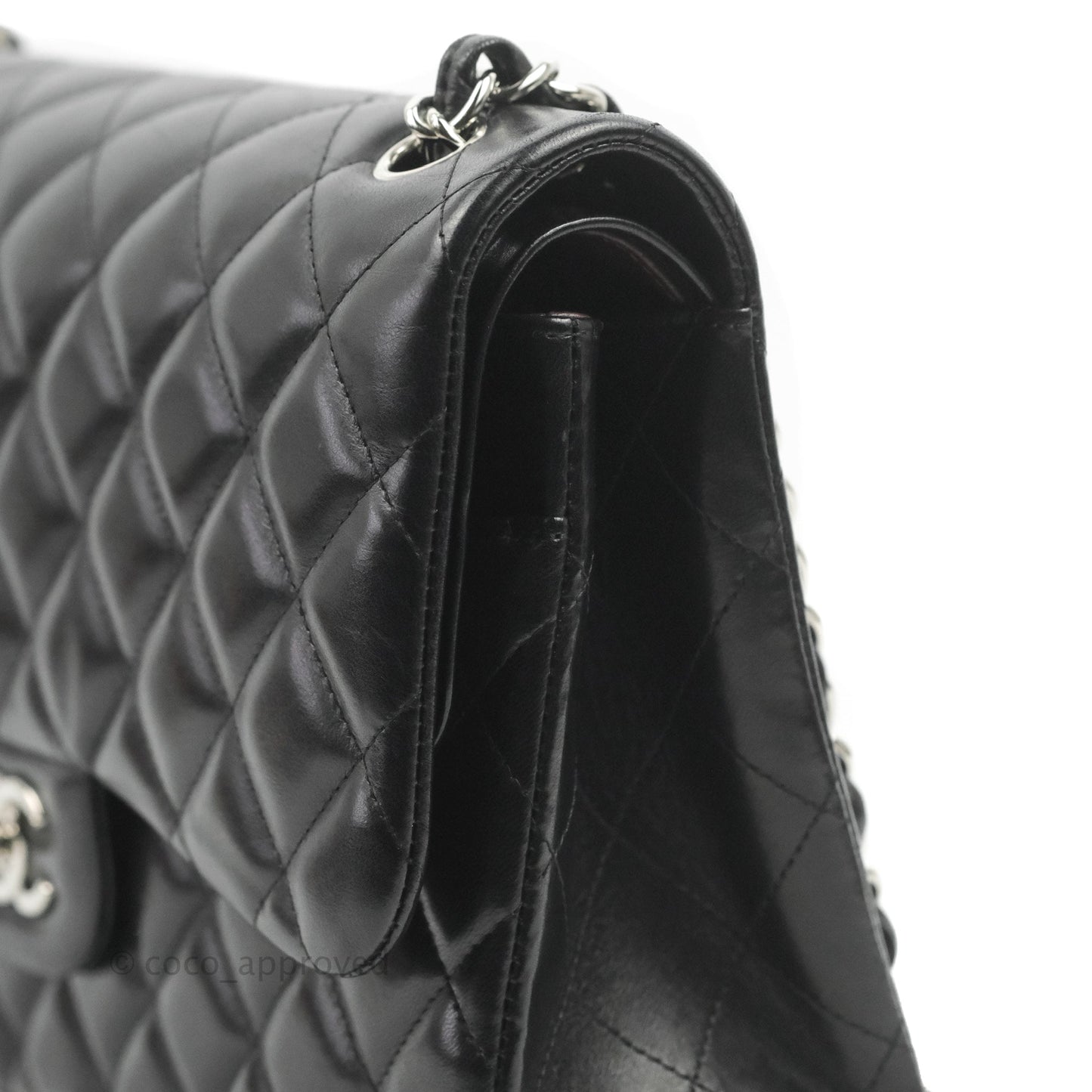 Chanel Jumbo Double Flap Black Lambskin Silver Hardware⁣⁣