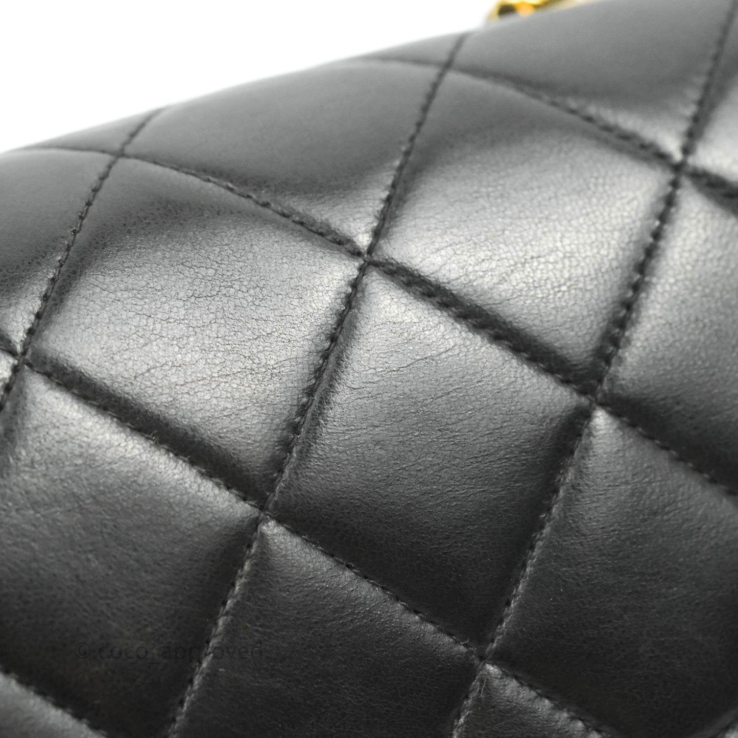 Chanel Black Quilted Lambskin Small Vintage Classic Diana Flap Bag