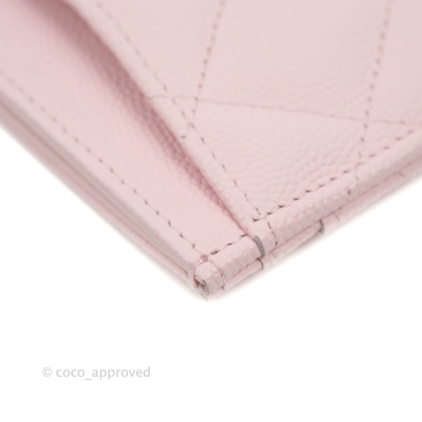 Chanel Classic Flat Card Holder Light Pink Caviar Gold Hardware