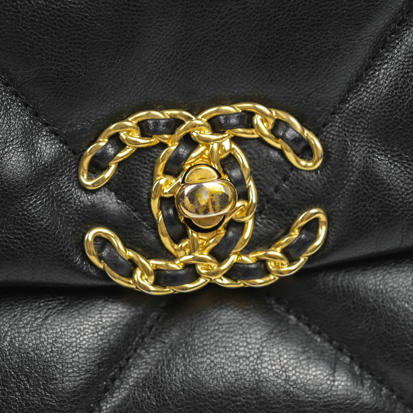 Chanel 19 Small Black Goatskin Mixed Hardware