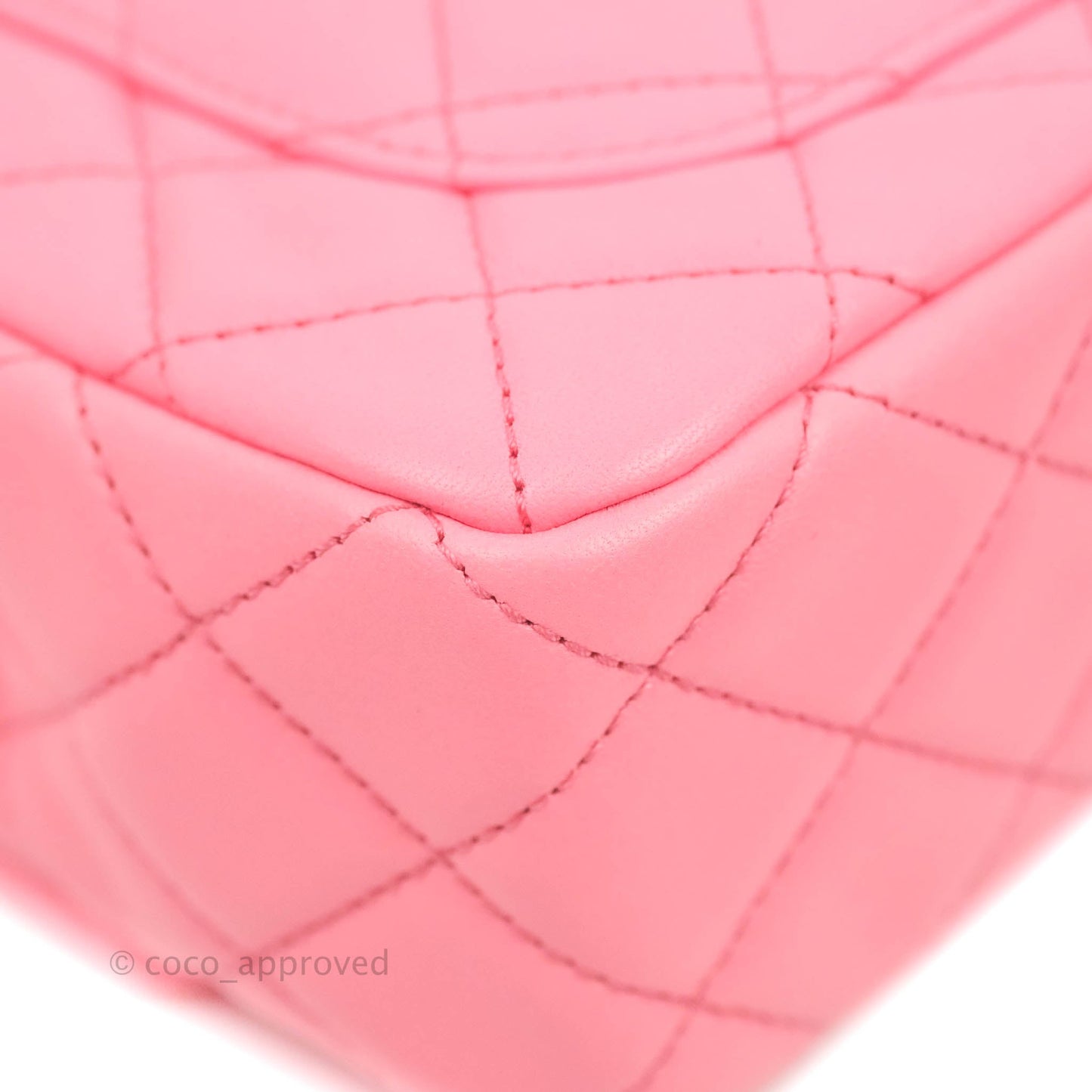 Chanel Mini Rectangular Pearl Crush Quilted Pink Lambskin Aged Gold Hardware