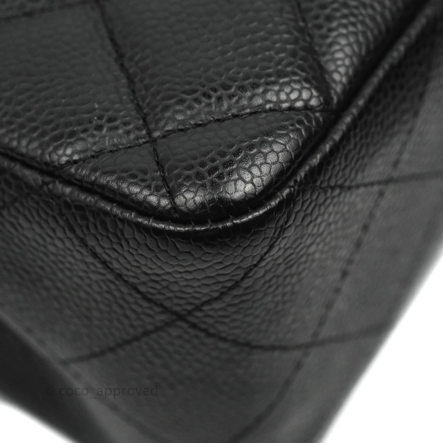 Chanel Jumbo Single Flap Black Caviar Silver Hardware⁣⁣