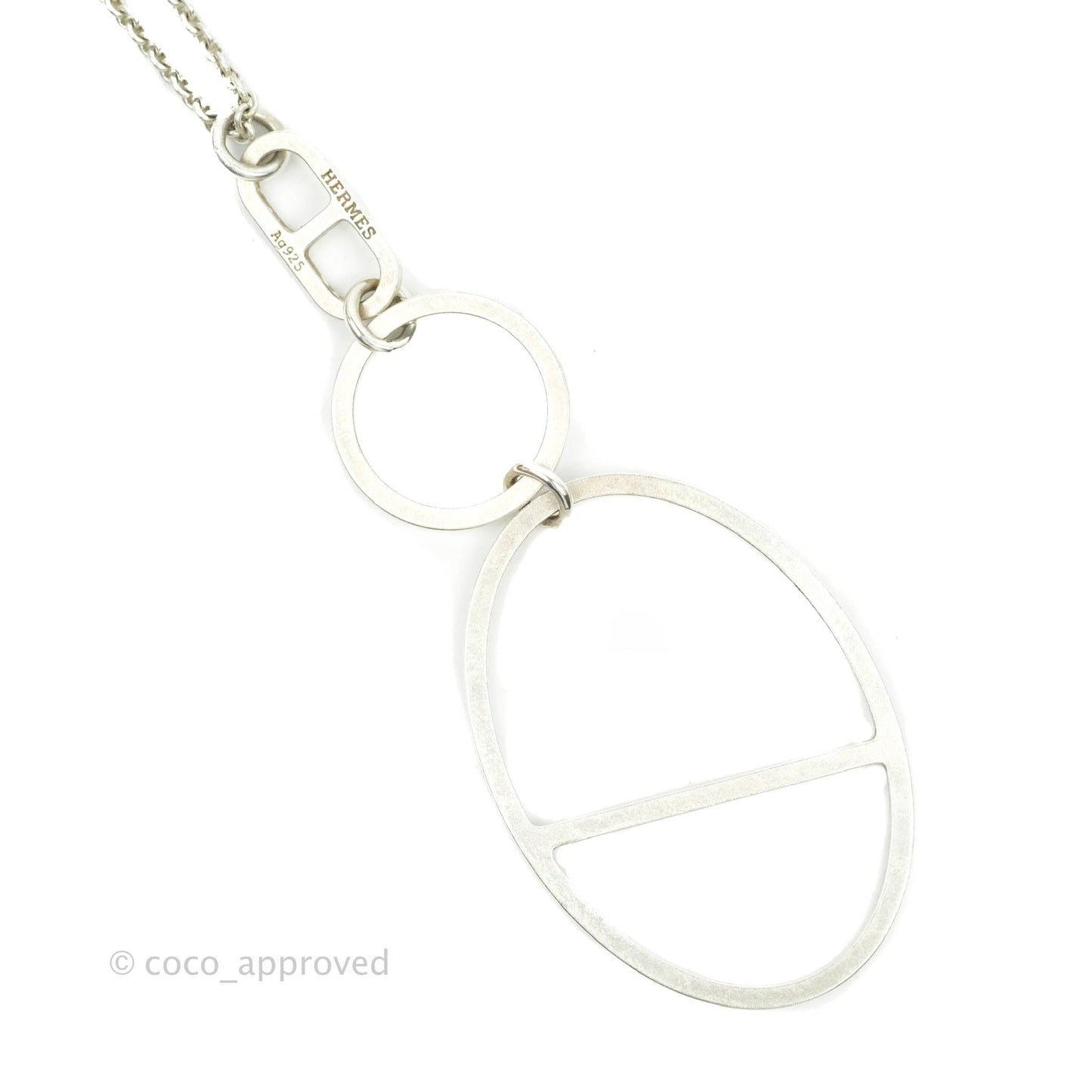 Hermes d'ancre Silver Necklace