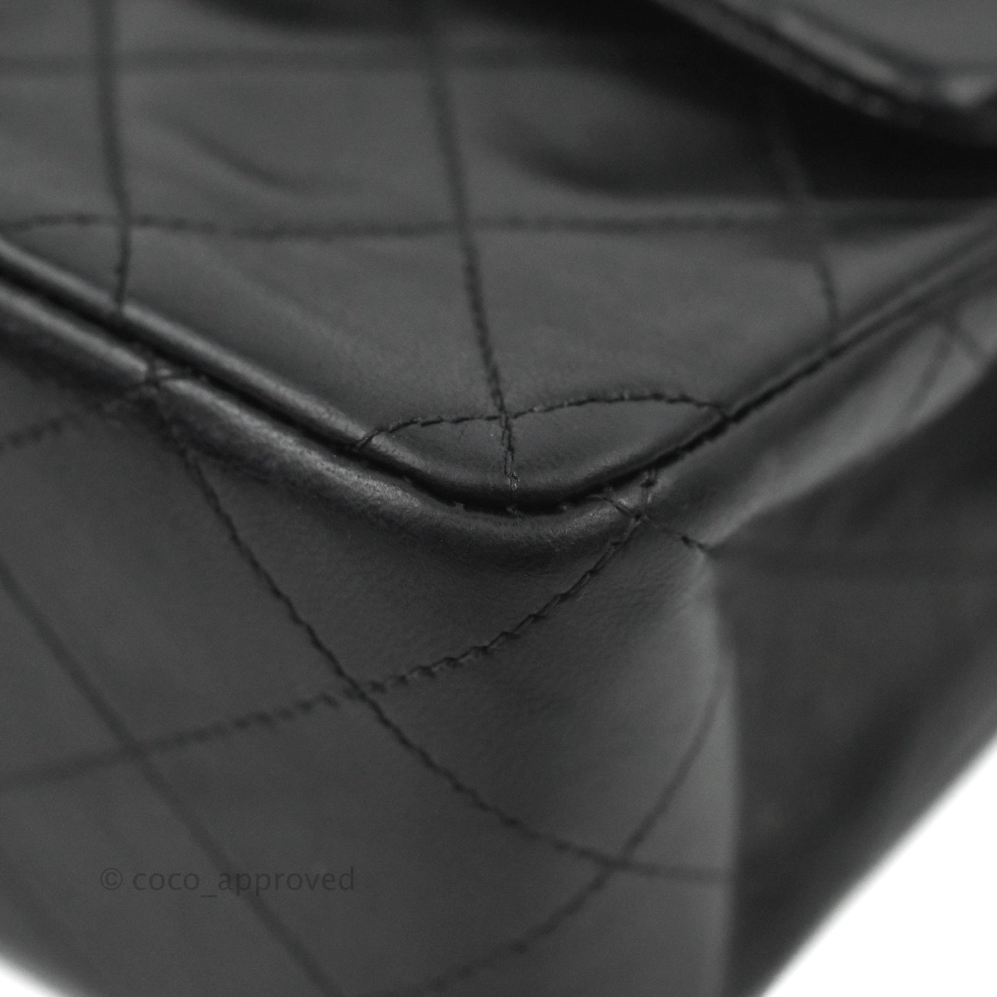 Chanel Classic Vintage Medium Flap Black Lambskin 24K Gold Hardware