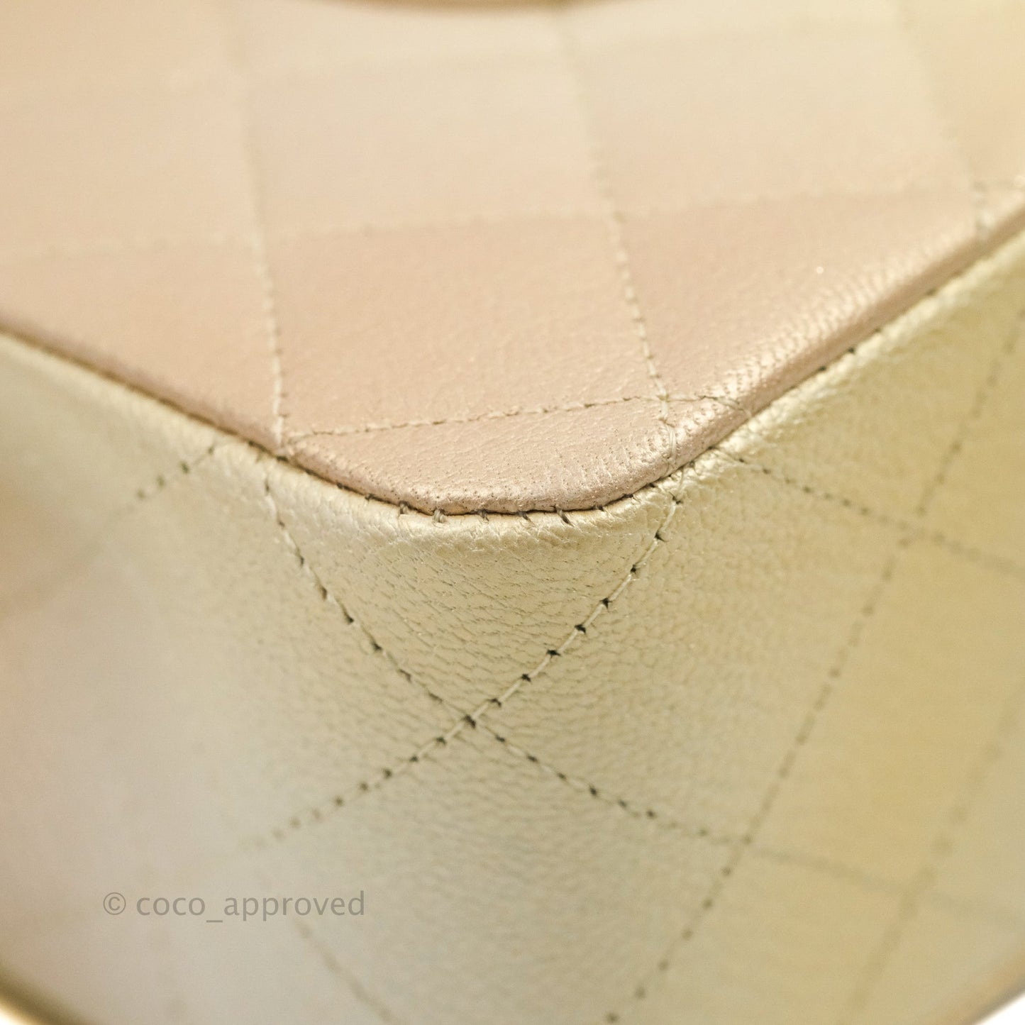 Chanel Classic Quilted M/L Medium Flap Ombre Metallic Goatskin Aged Gold Hardware