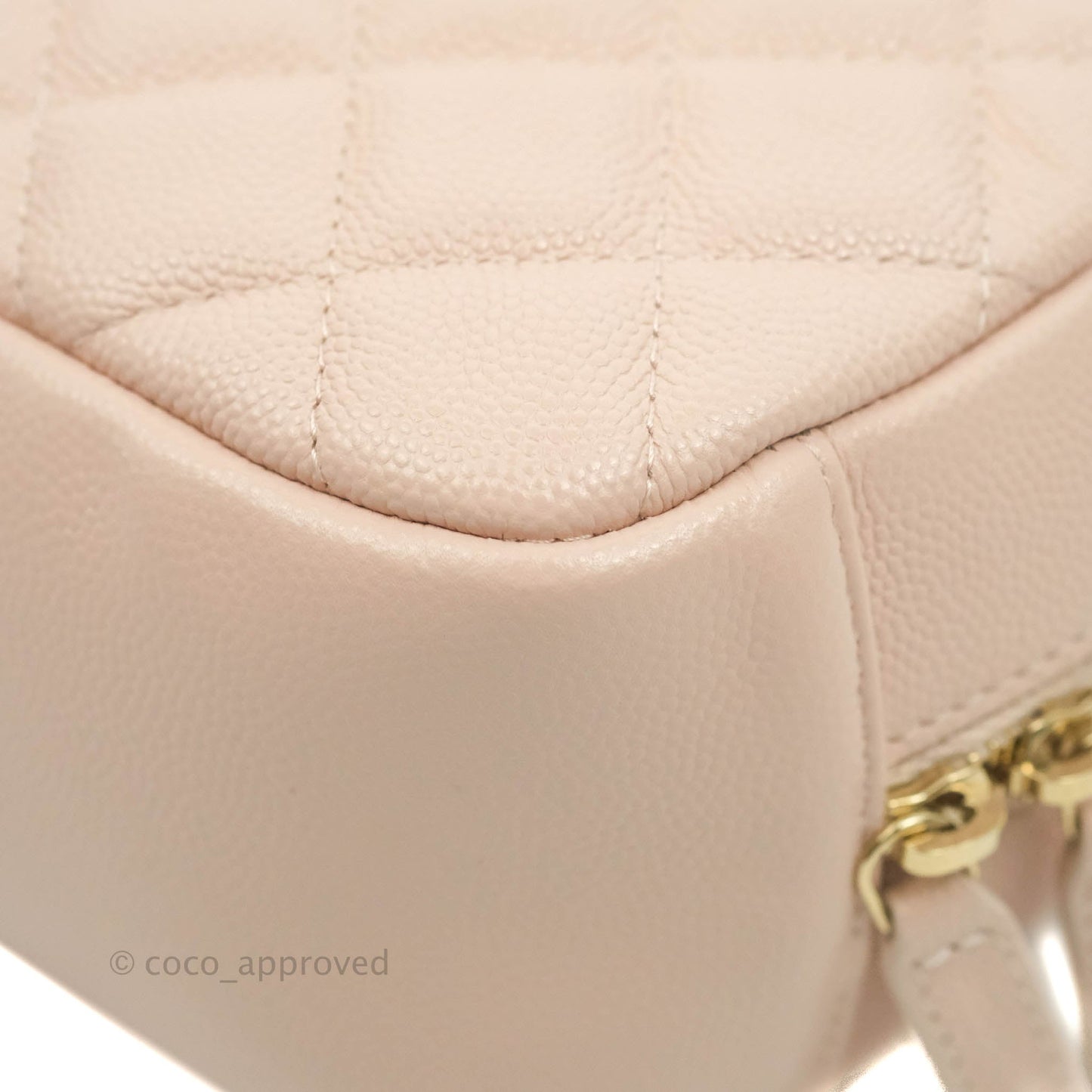 Chanel Large Classic Pouch Light Pink Caviar Gold Hardware