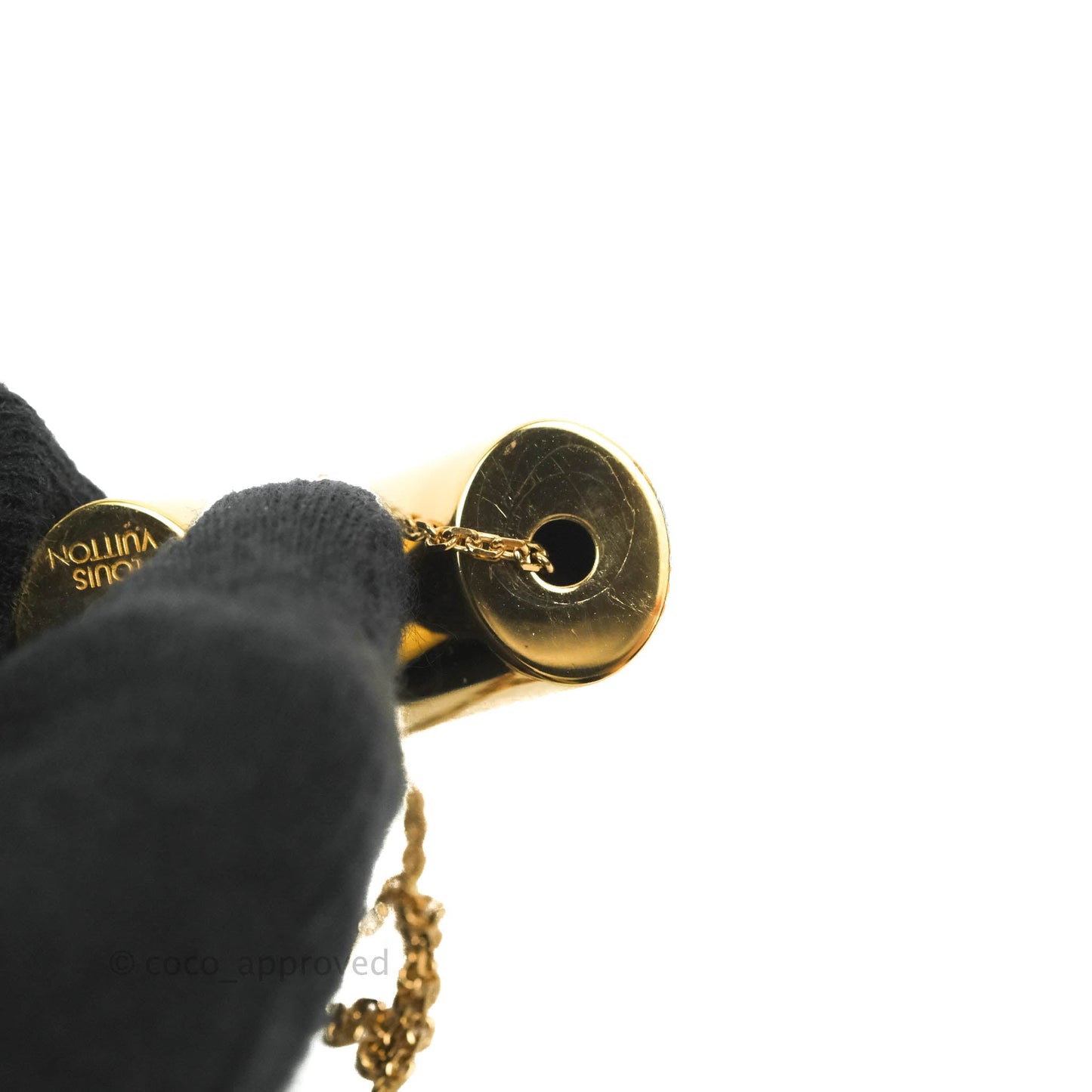 Louis Vuitton Essential V Necklace Gold Hardware