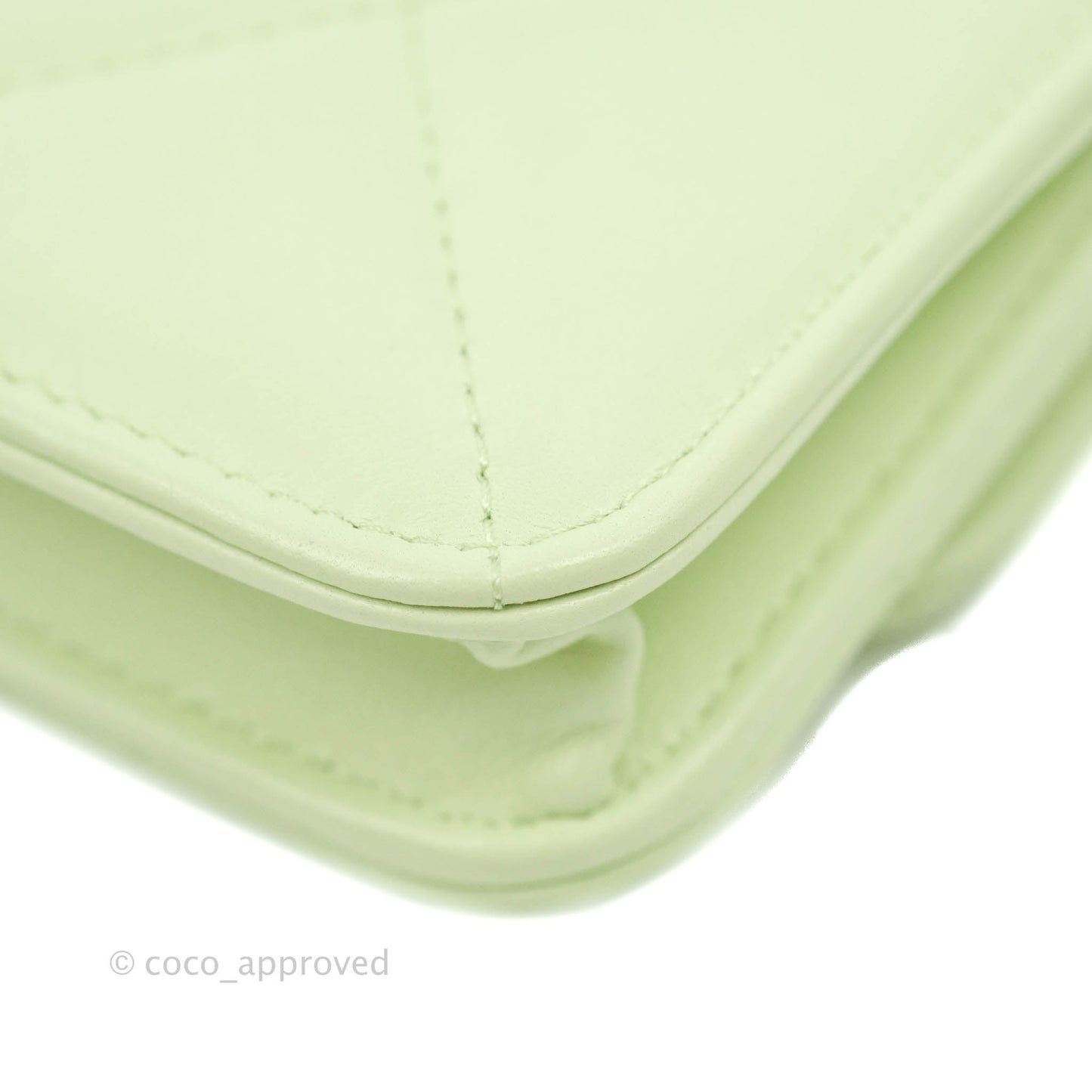 Chanel 19 Mini Clutch with Chain Light Green Lambskin Mixed Hardware 22C